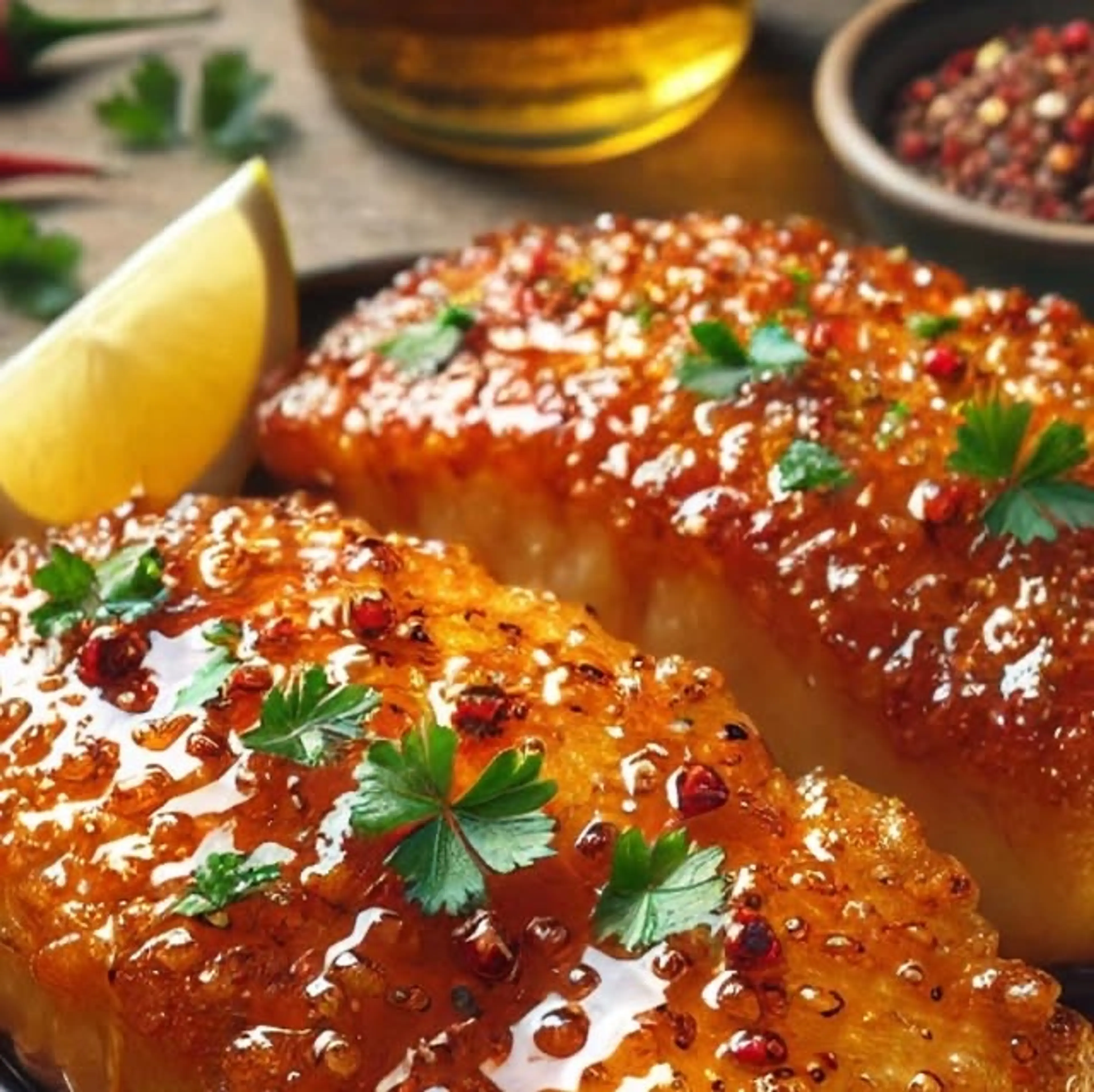 Sticky Garlic Butter Fish Fillets