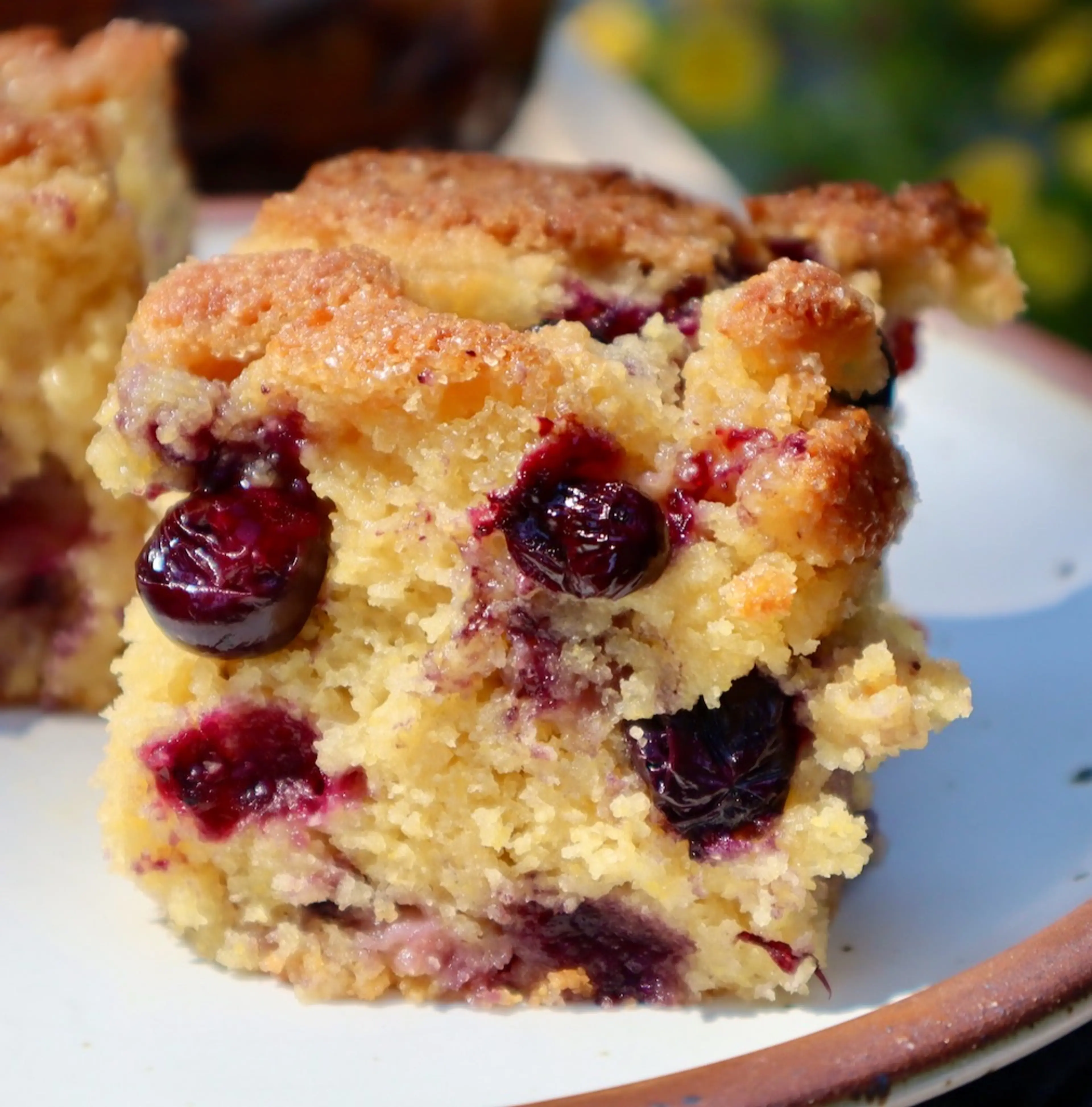 Blueberry Butter Swim Cornbread