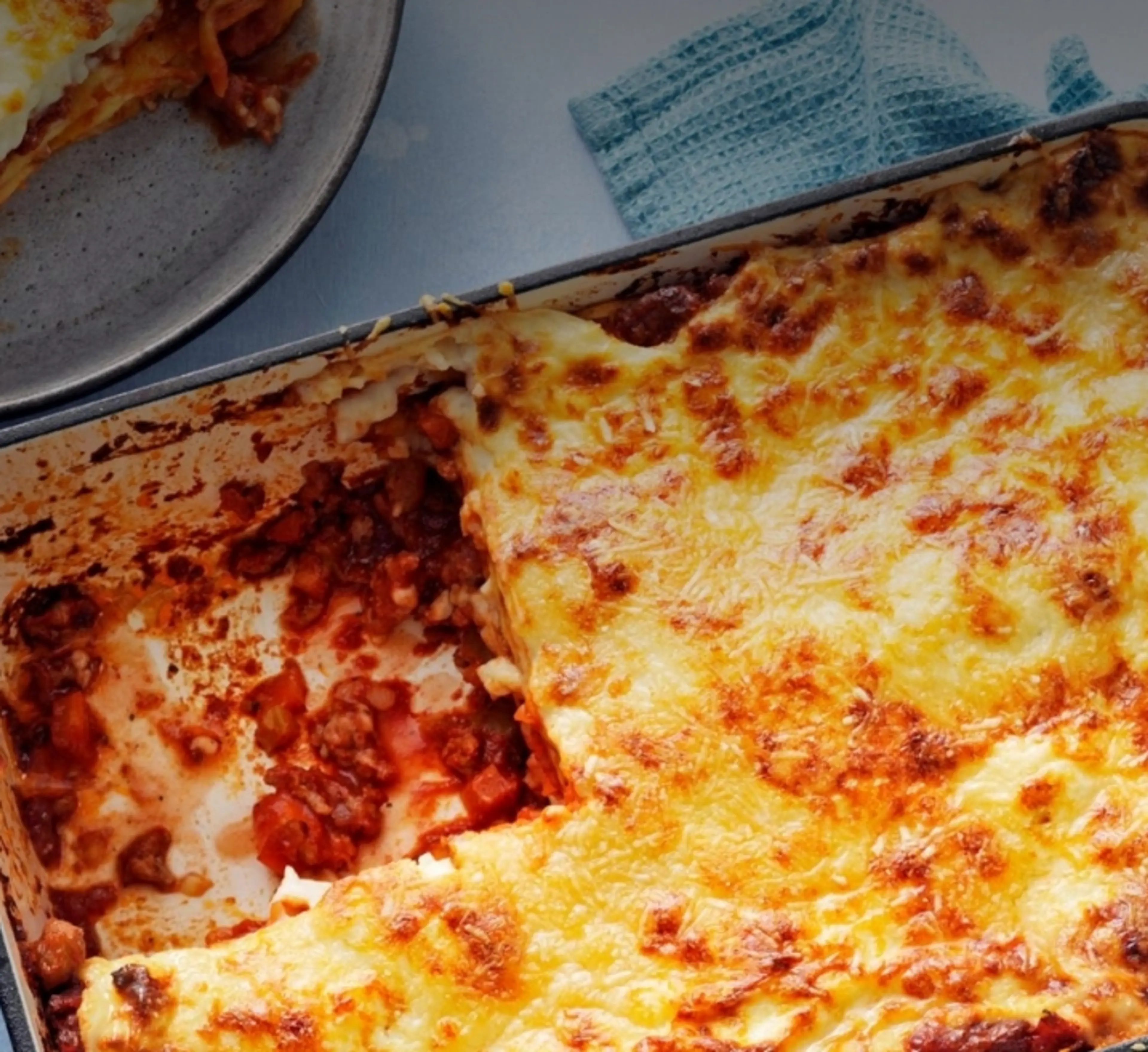 Lasagne Bolognese met bechamelsaus