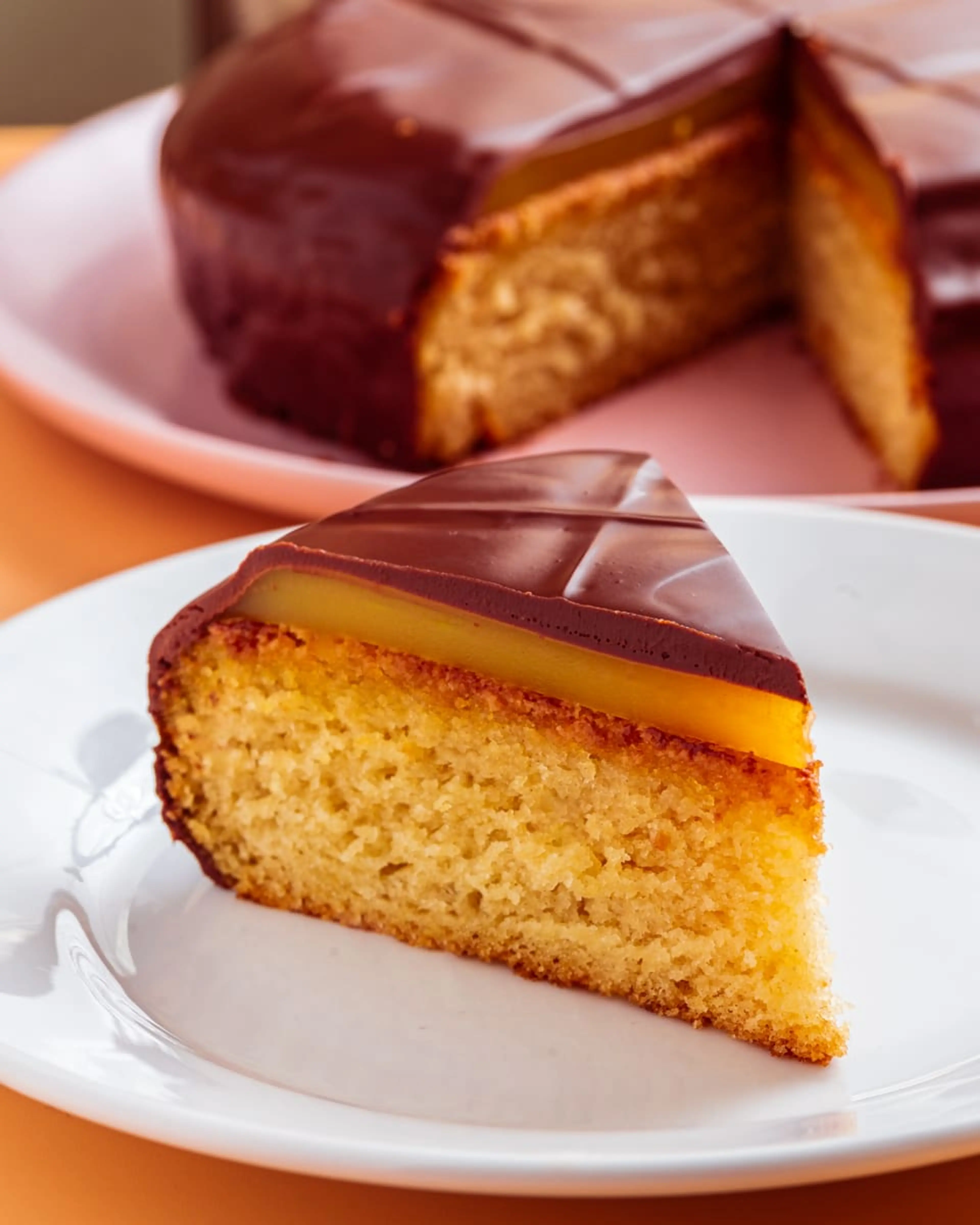 Giant Vegan Jaffa Cake