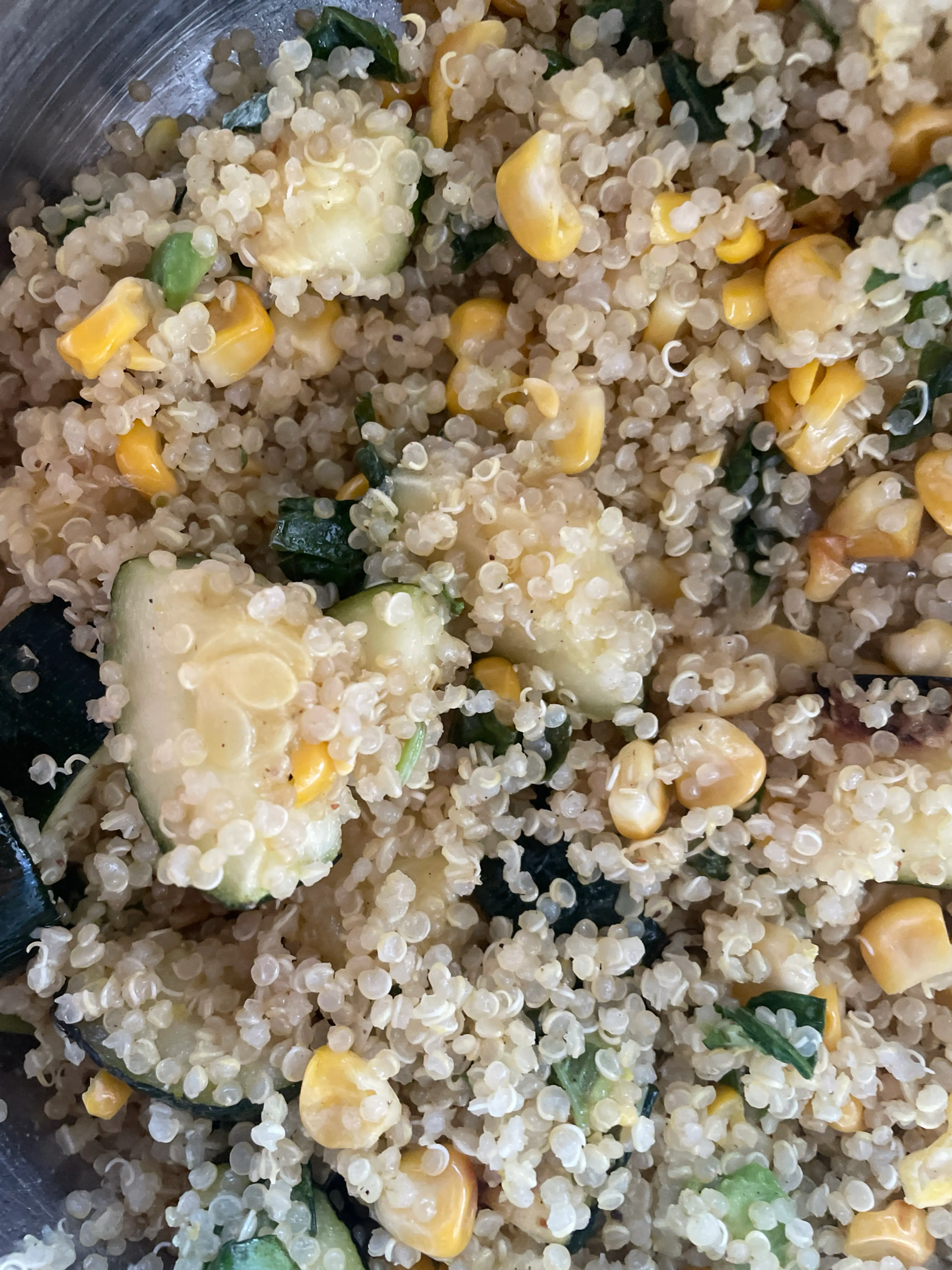 Roasted Corn & Courgette Quinoa