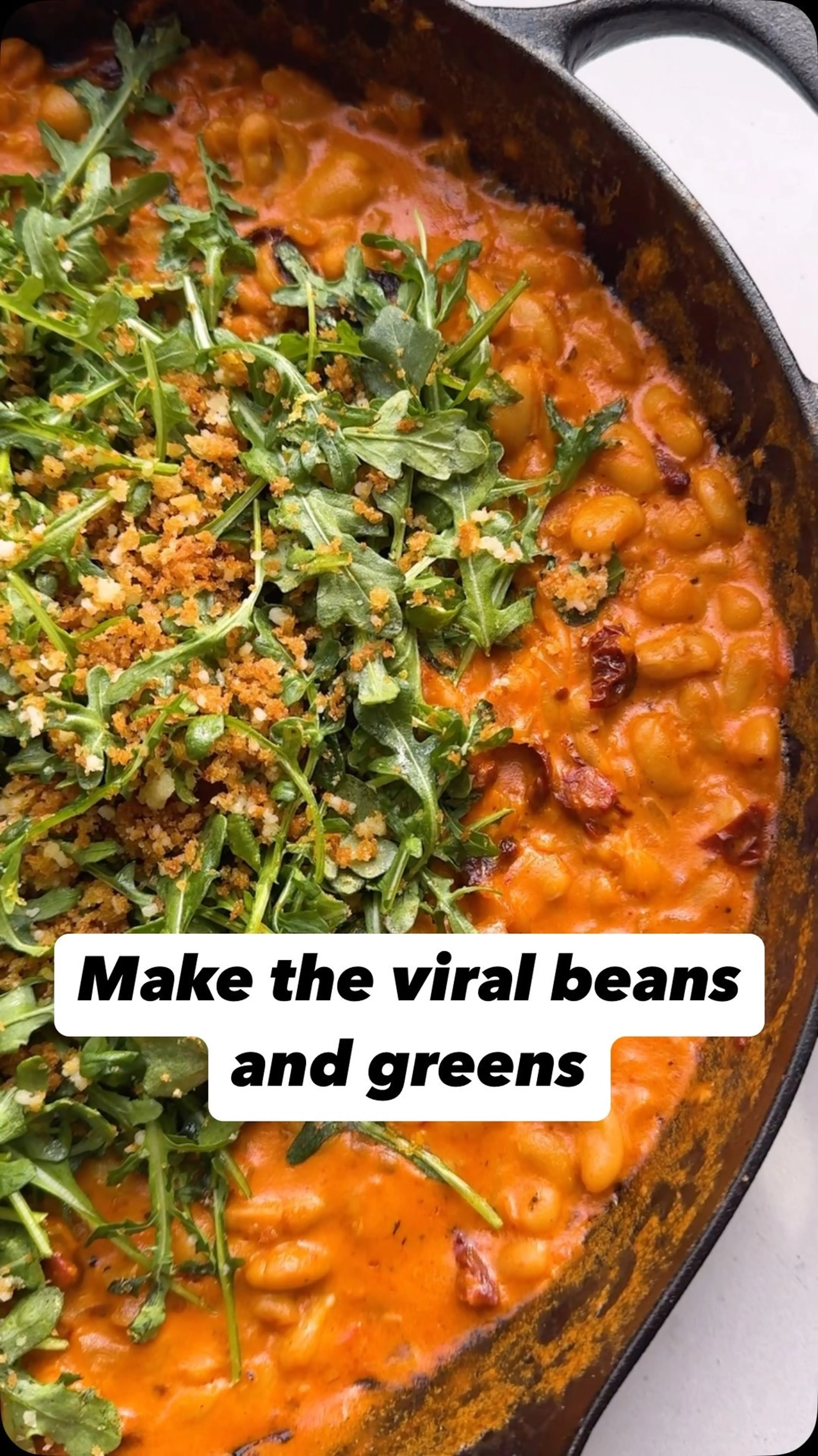 Creamy Spicy Tomato Beans And Greens
