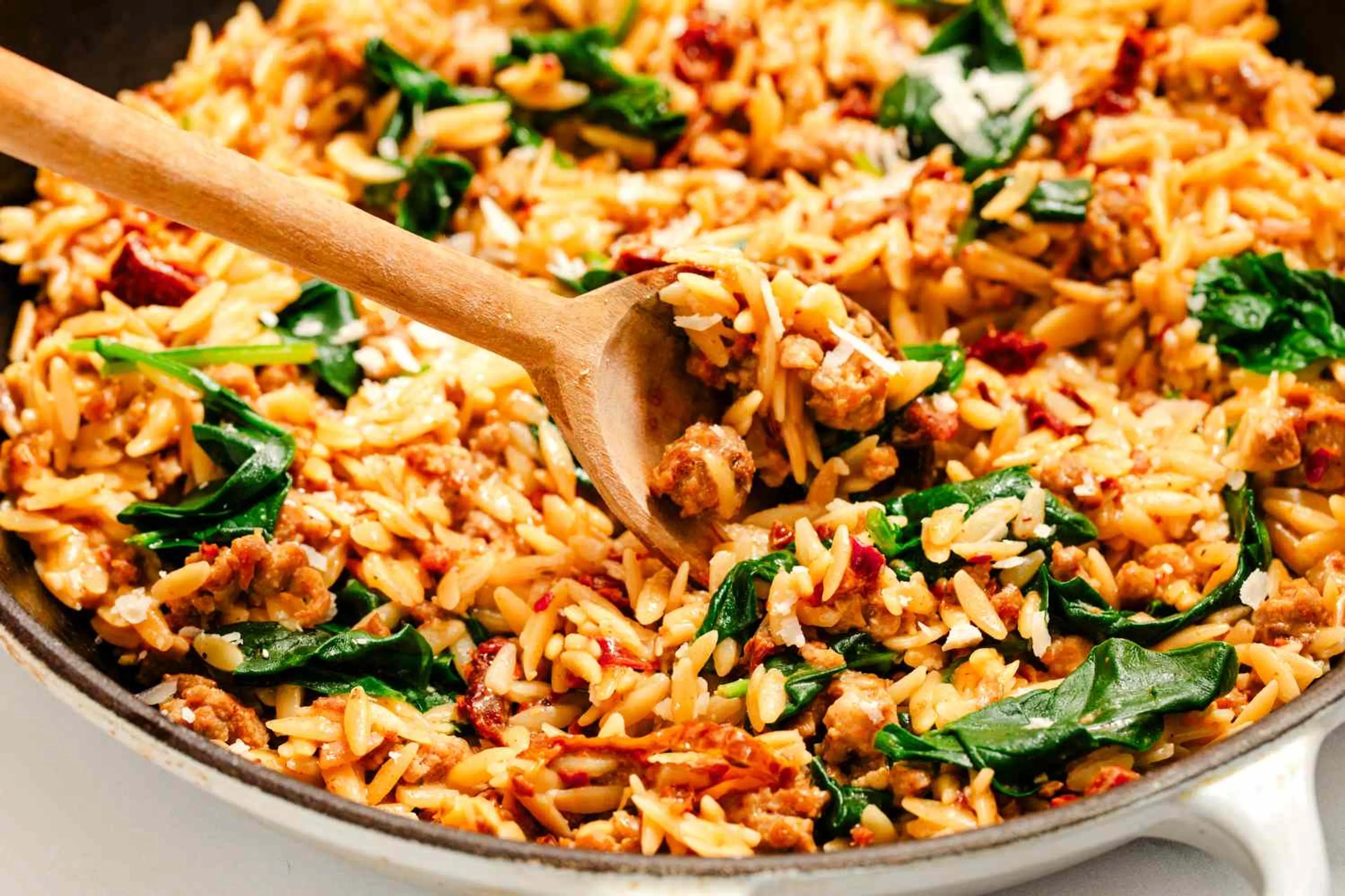 One-Pot Orzo Sausage Dinner
