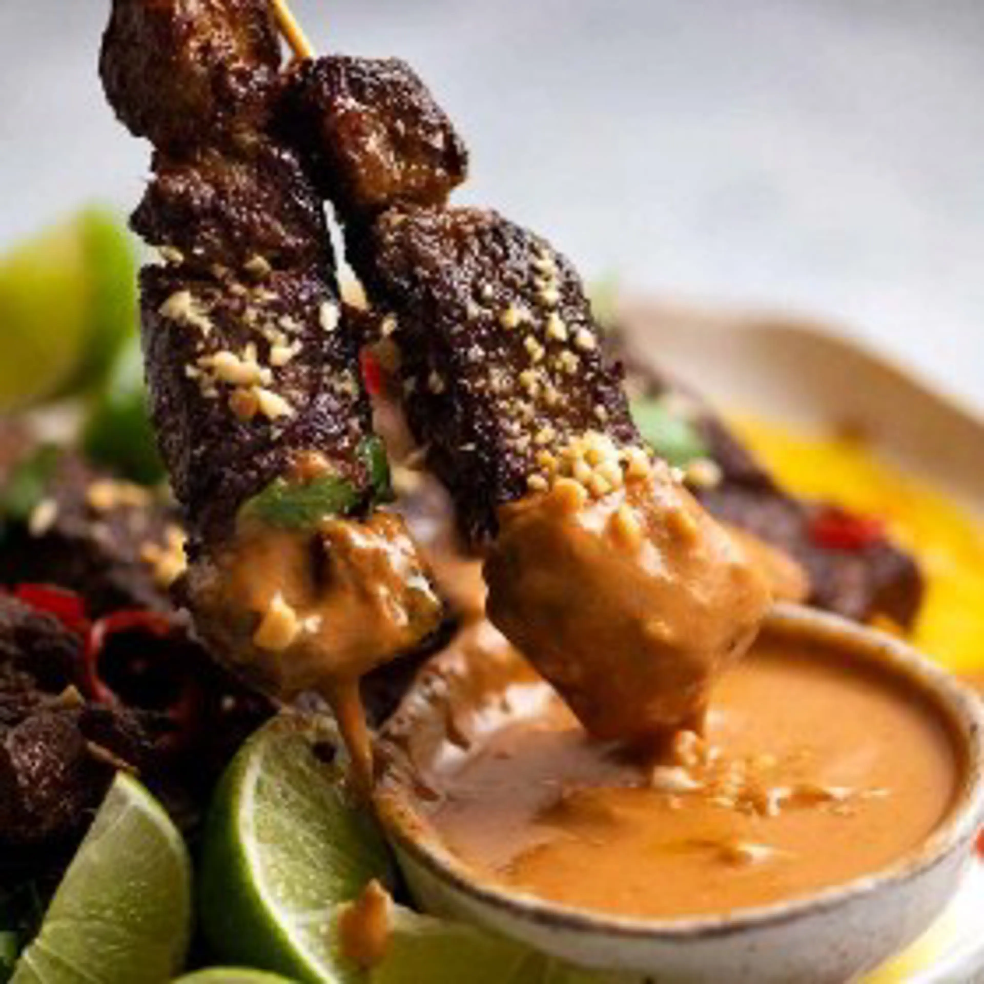 Beef Satay with Thai Peanut Sauce