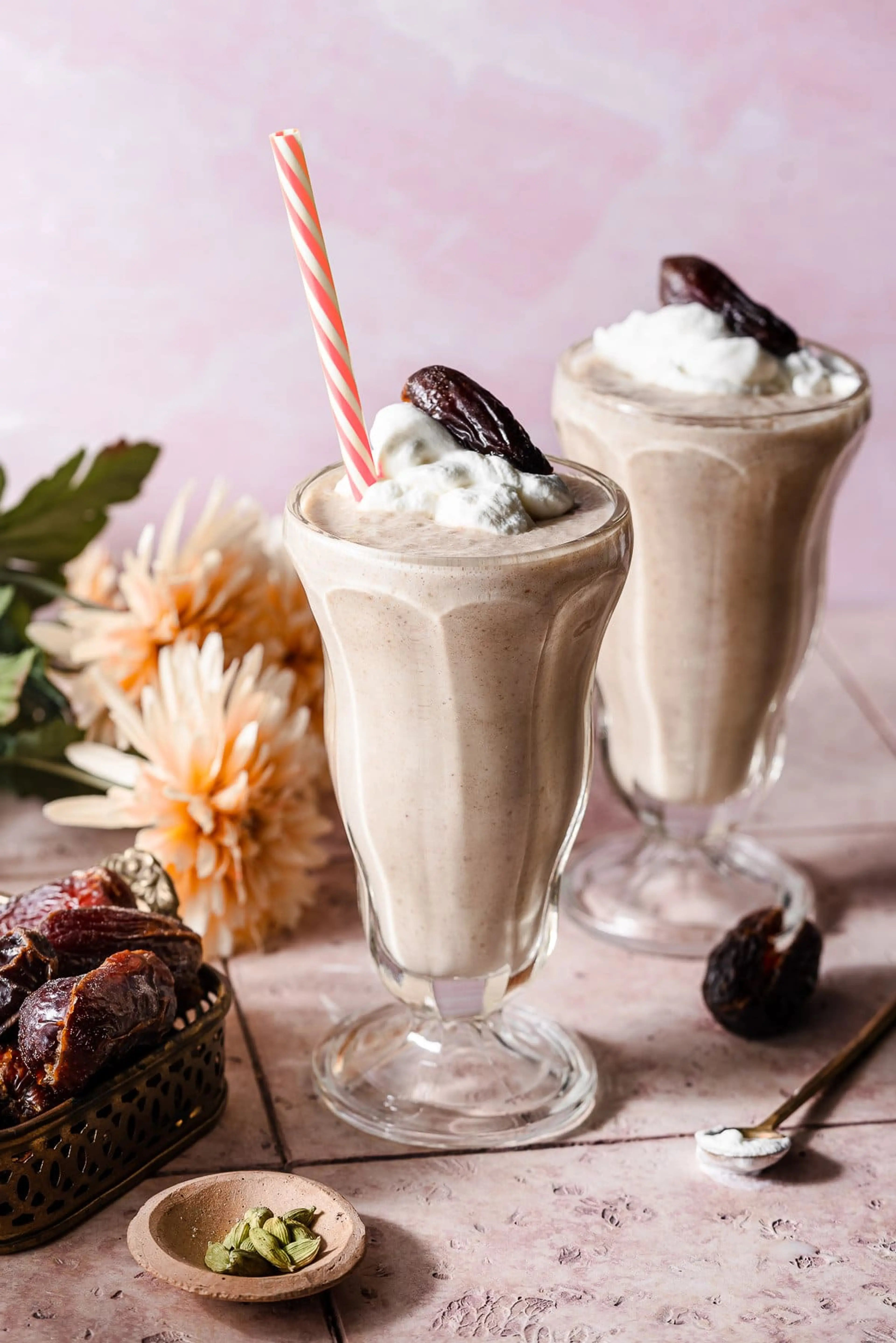 Banana Mango Cardamom Date Smoothie