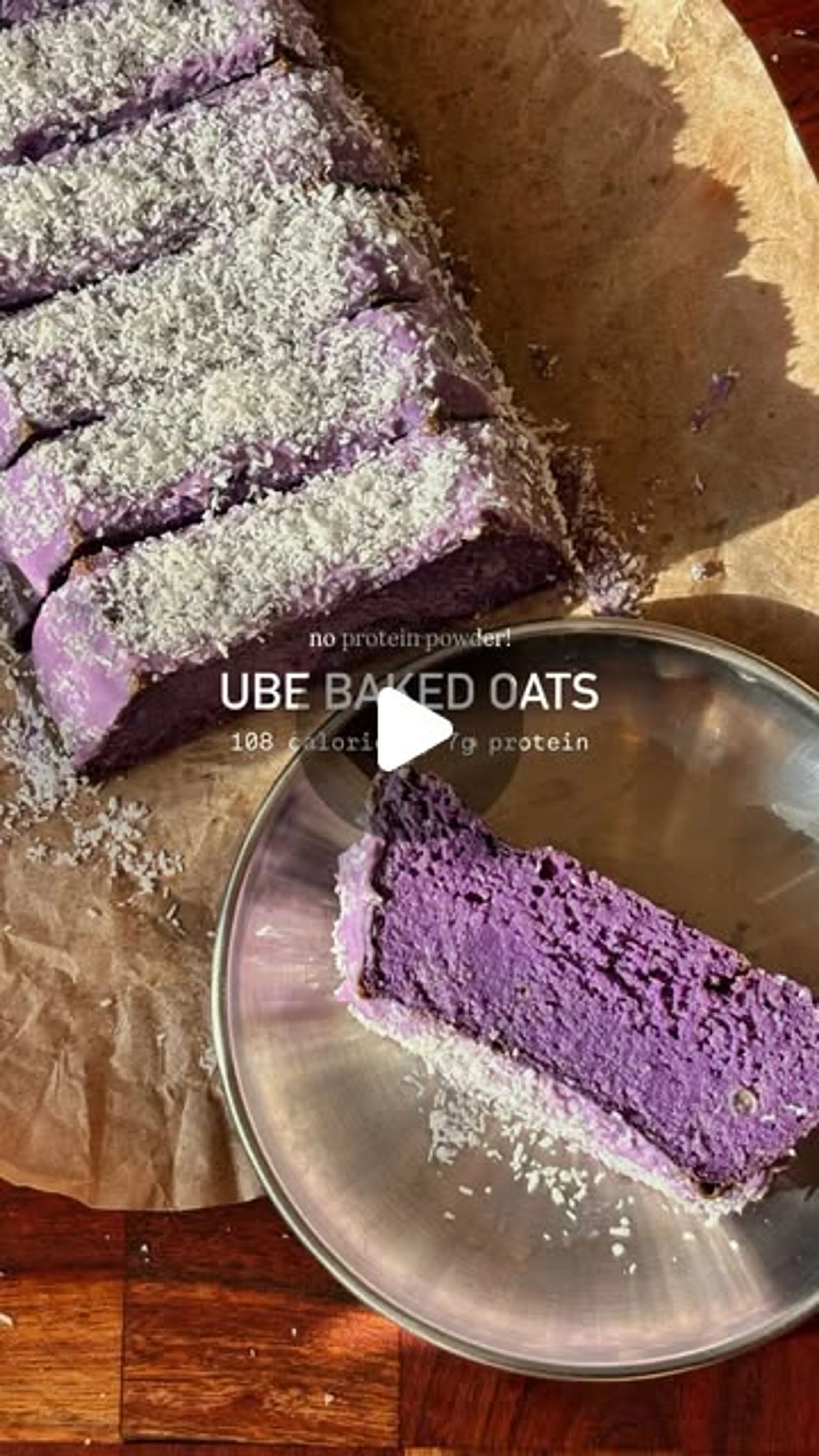 Ube Baked Oats - No Protein Powder