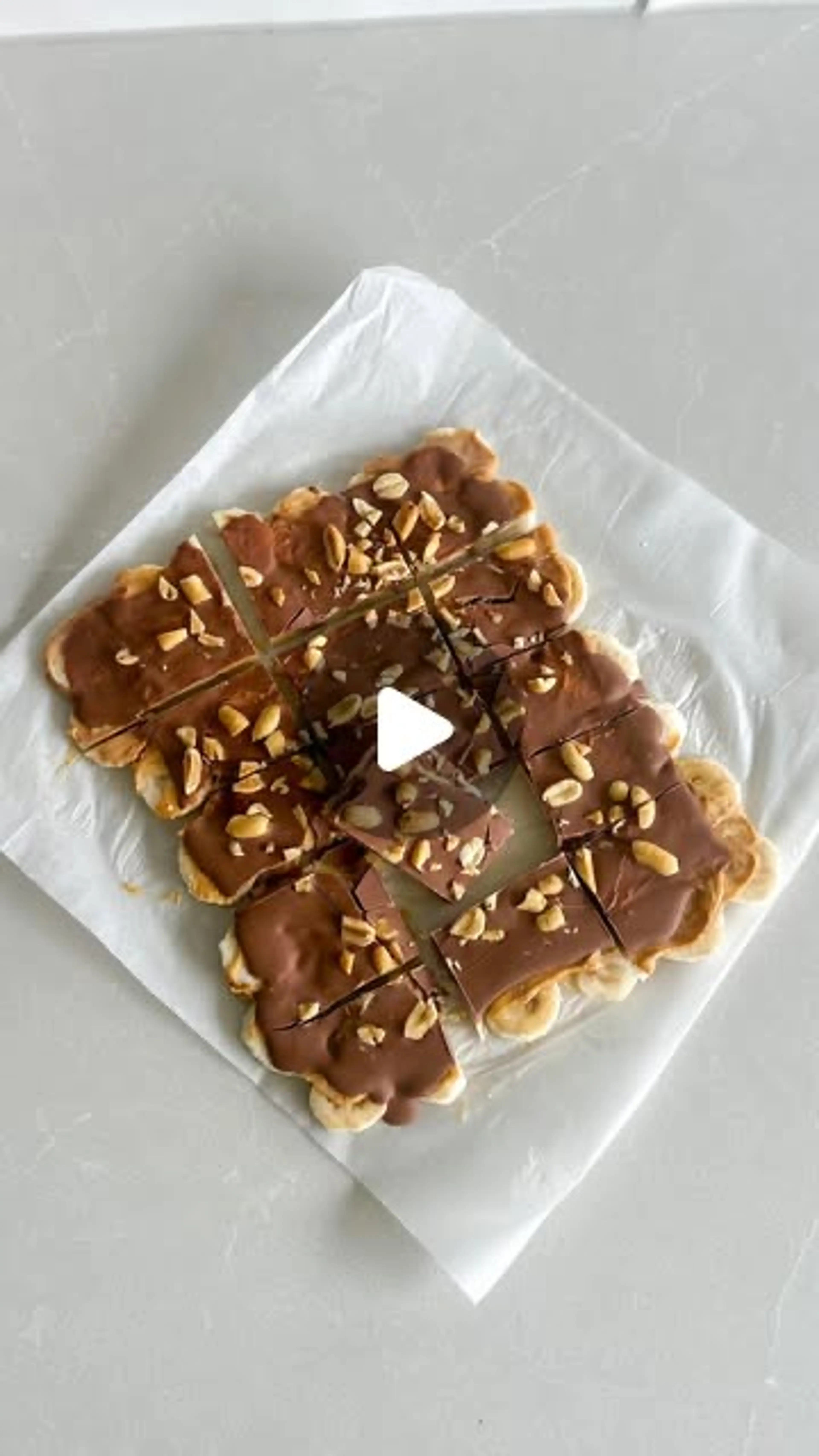 3 Ingredient Snickers Banana Bark