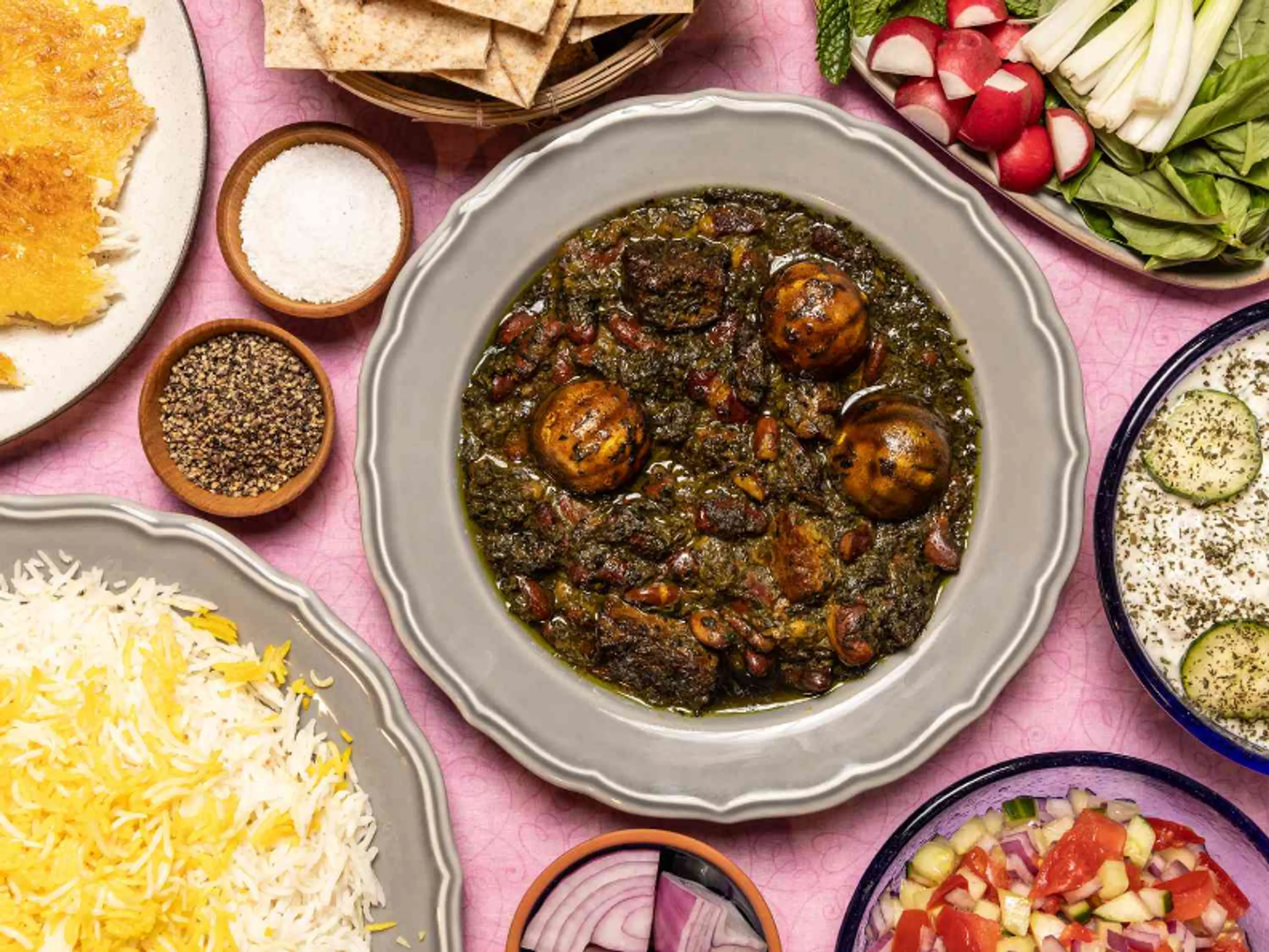 Khoresh-é-Ghormeh-Sabzi (Persian Braised Meat)