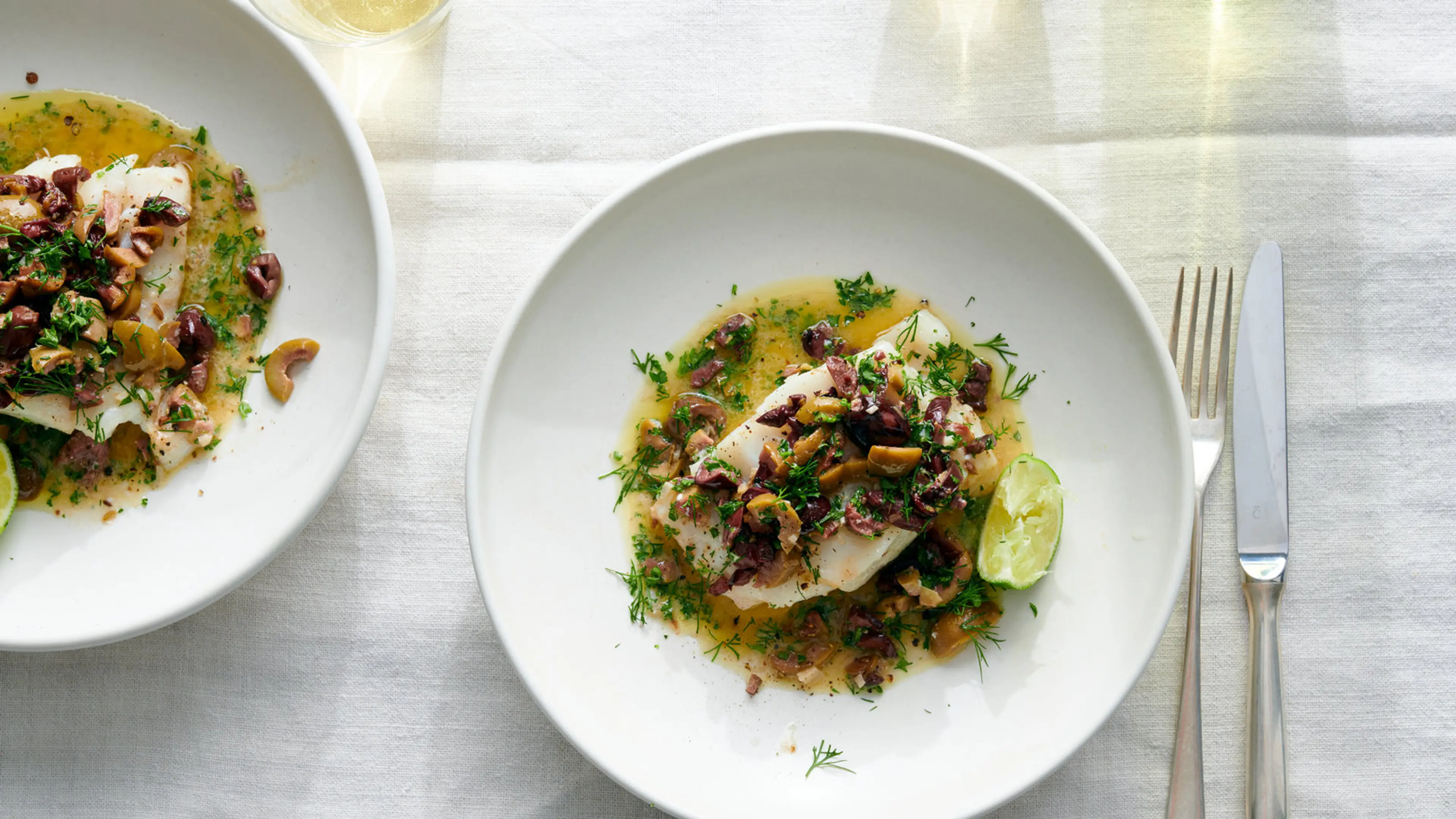 Fish With Sizzling Olive Butter