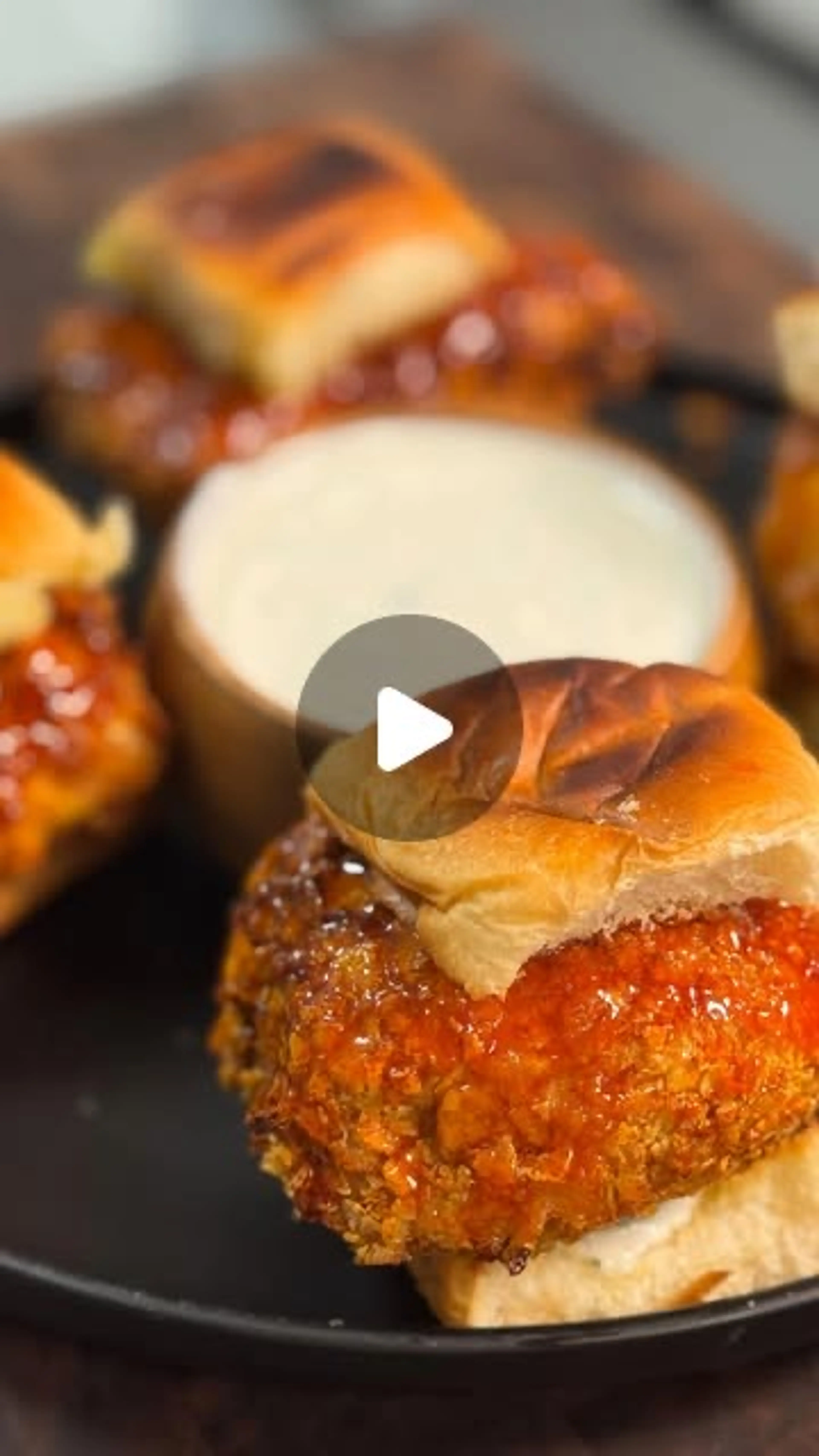High Protein Hot Honey Chicken Sliders with Ranch