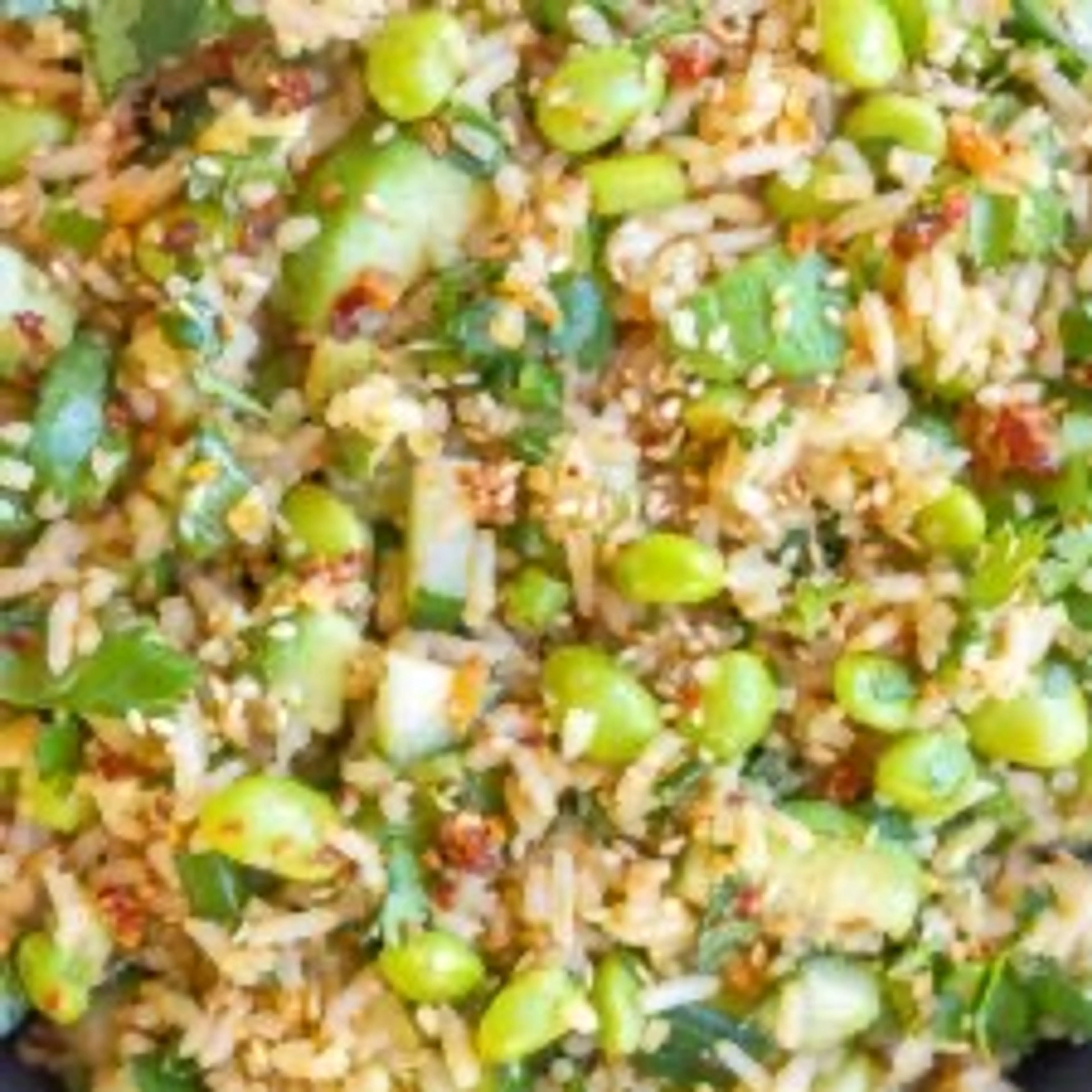 Cucumber Edamame Rice Salad