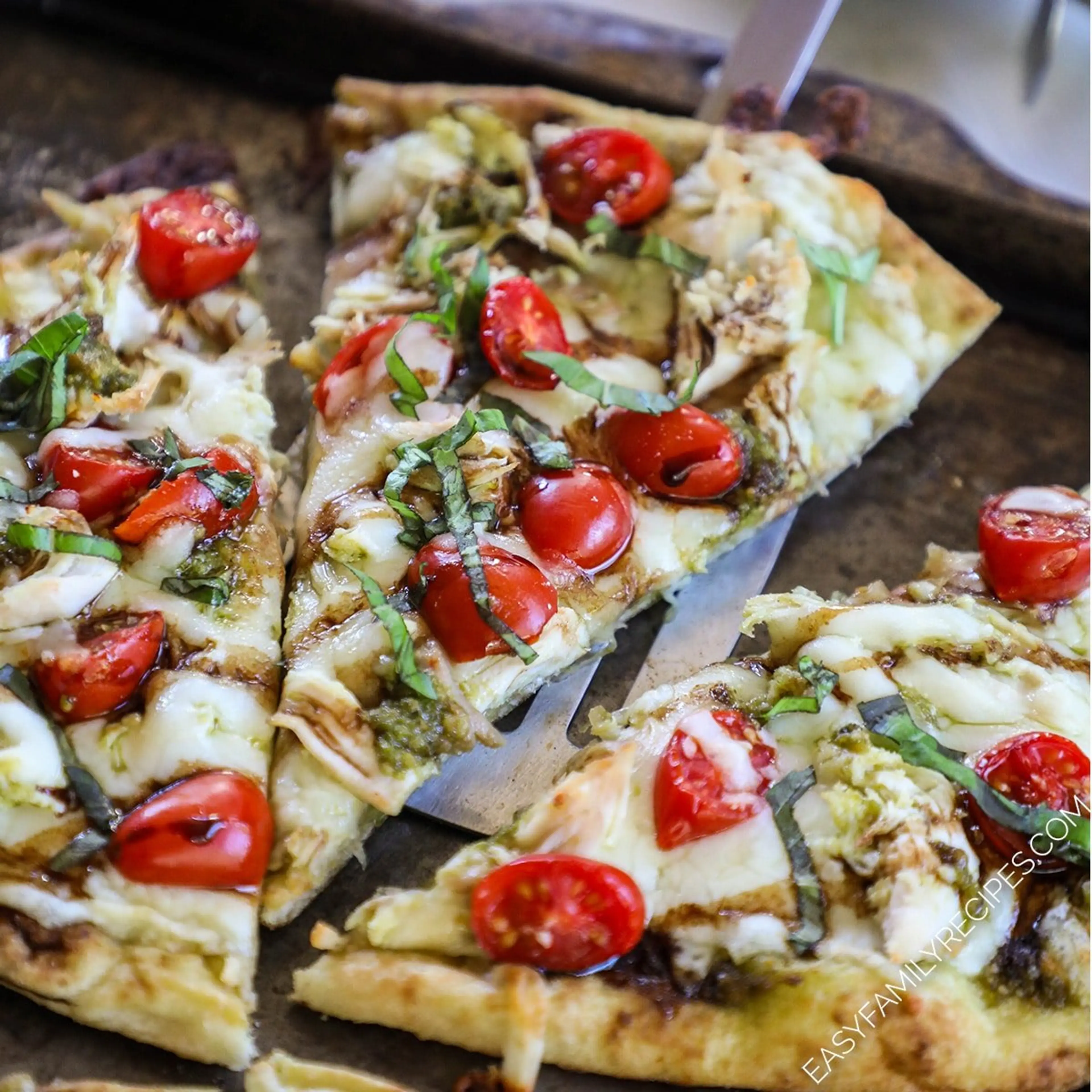 Caprese Chicken Flatbread