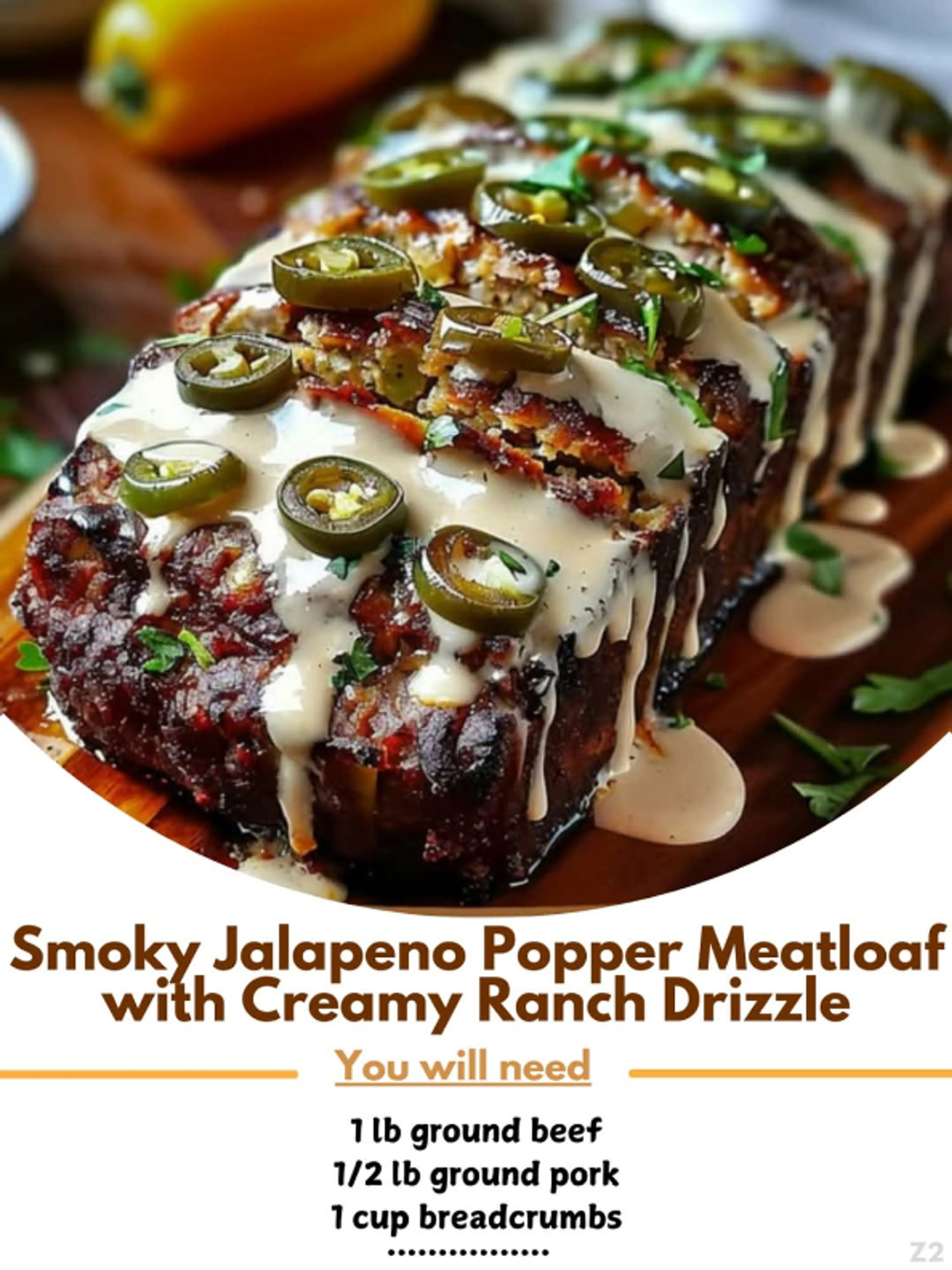 Smoky Jalapeno Popper Meatloaf