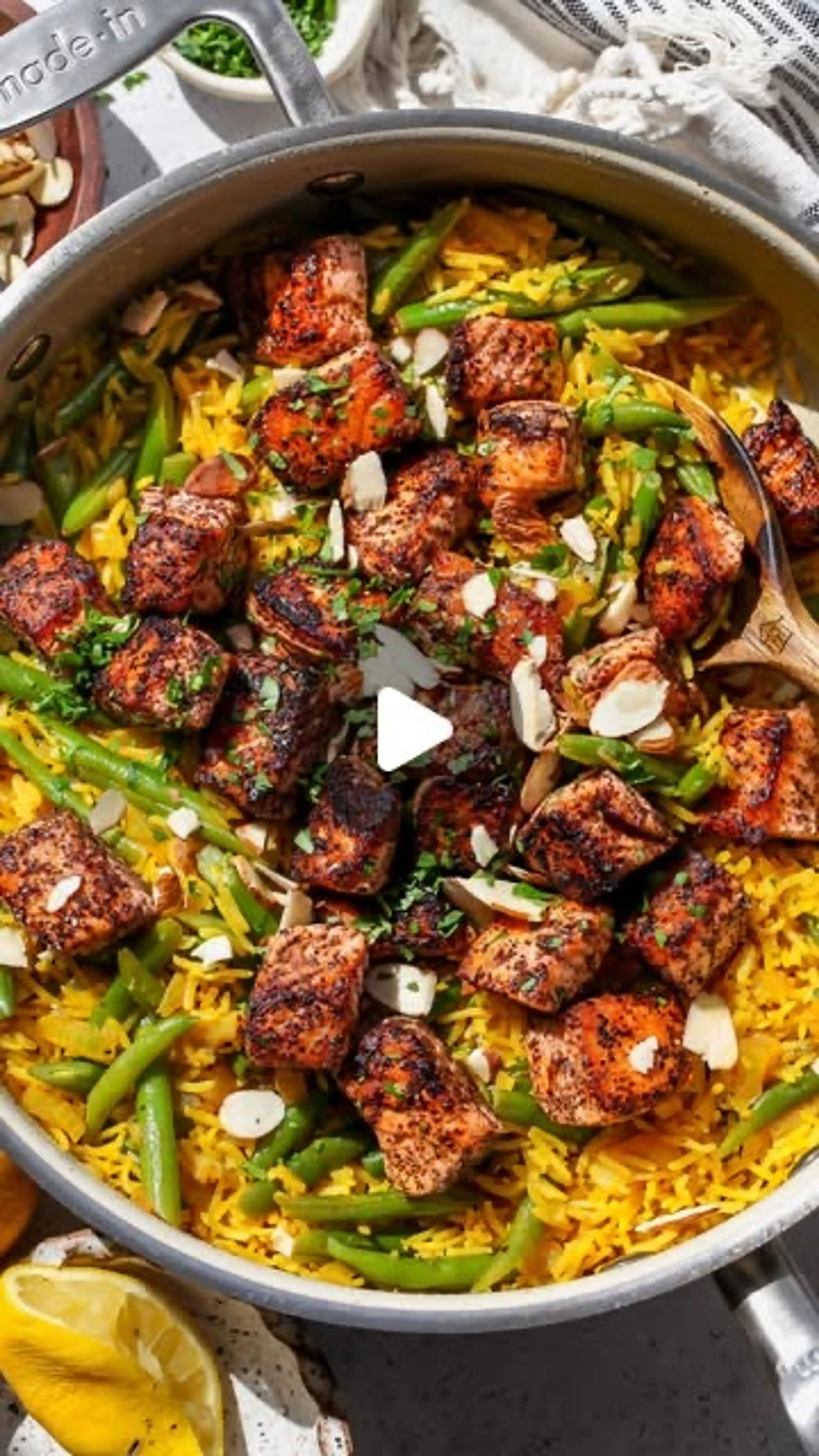 One Pan Sumac Salmon with Golden Rice - the Latest One Pan W