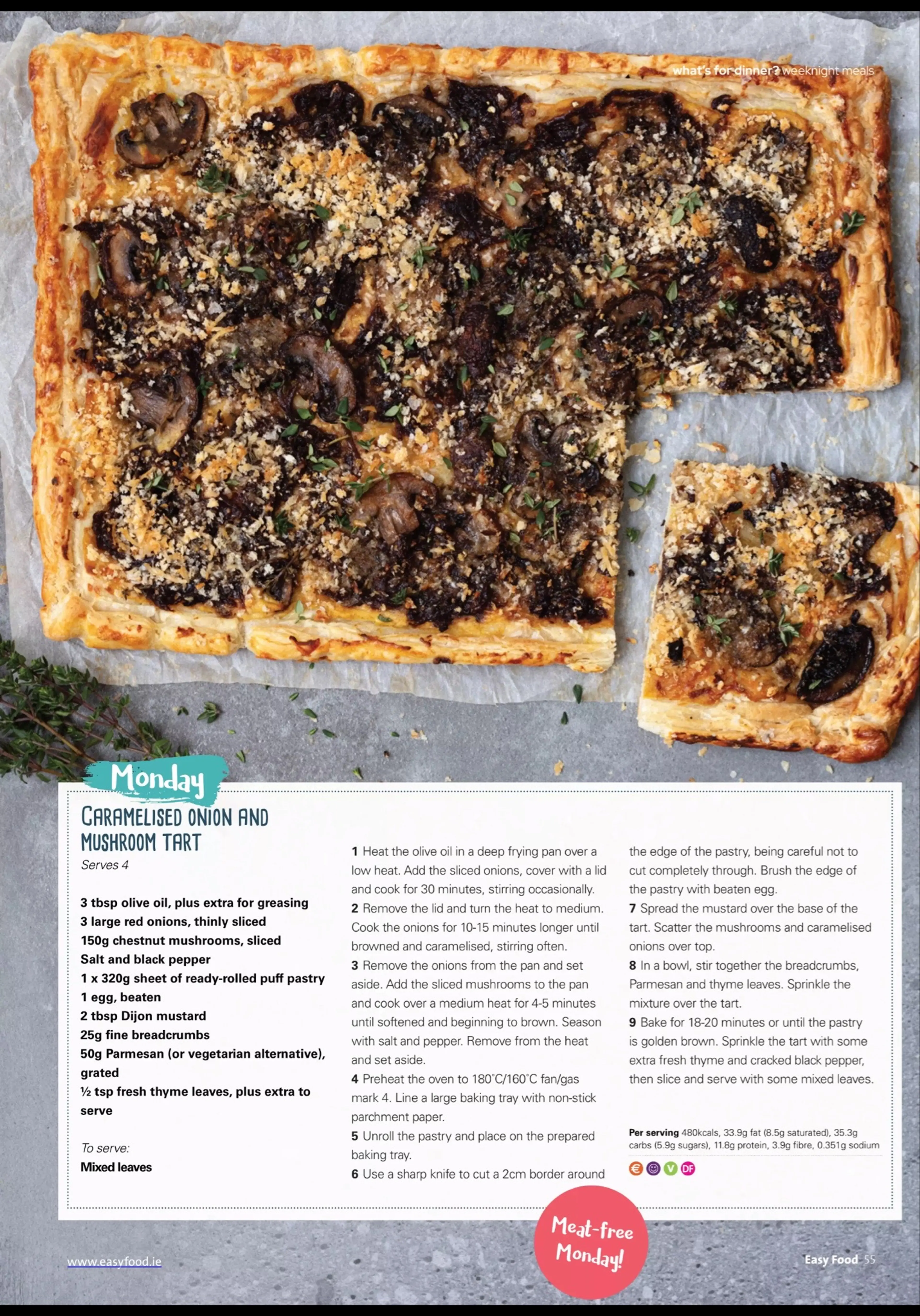 CRRRMELISED ONION AND MUSHROOM TART