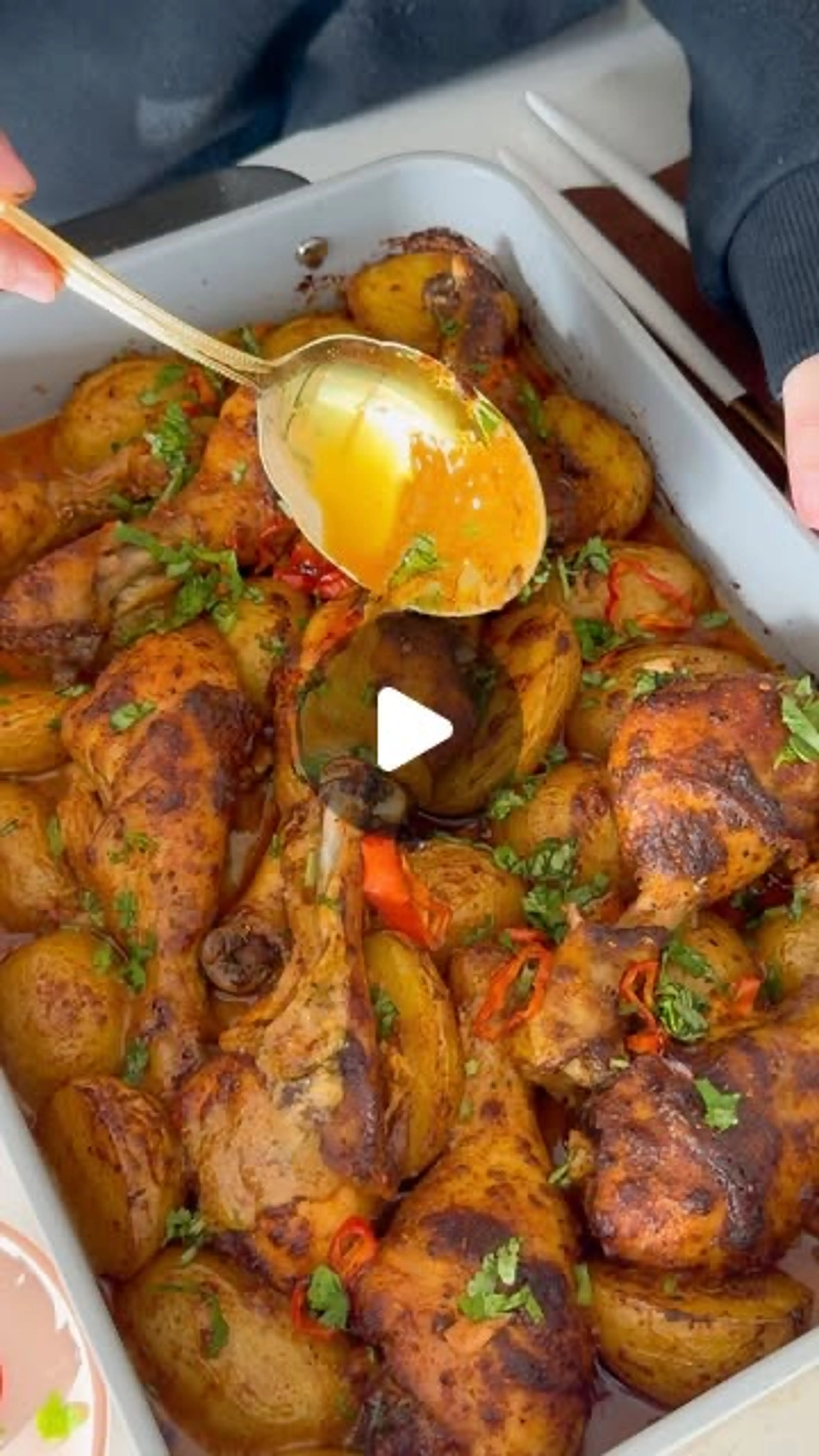 One Pan Lemon Chicken + Potato Bake