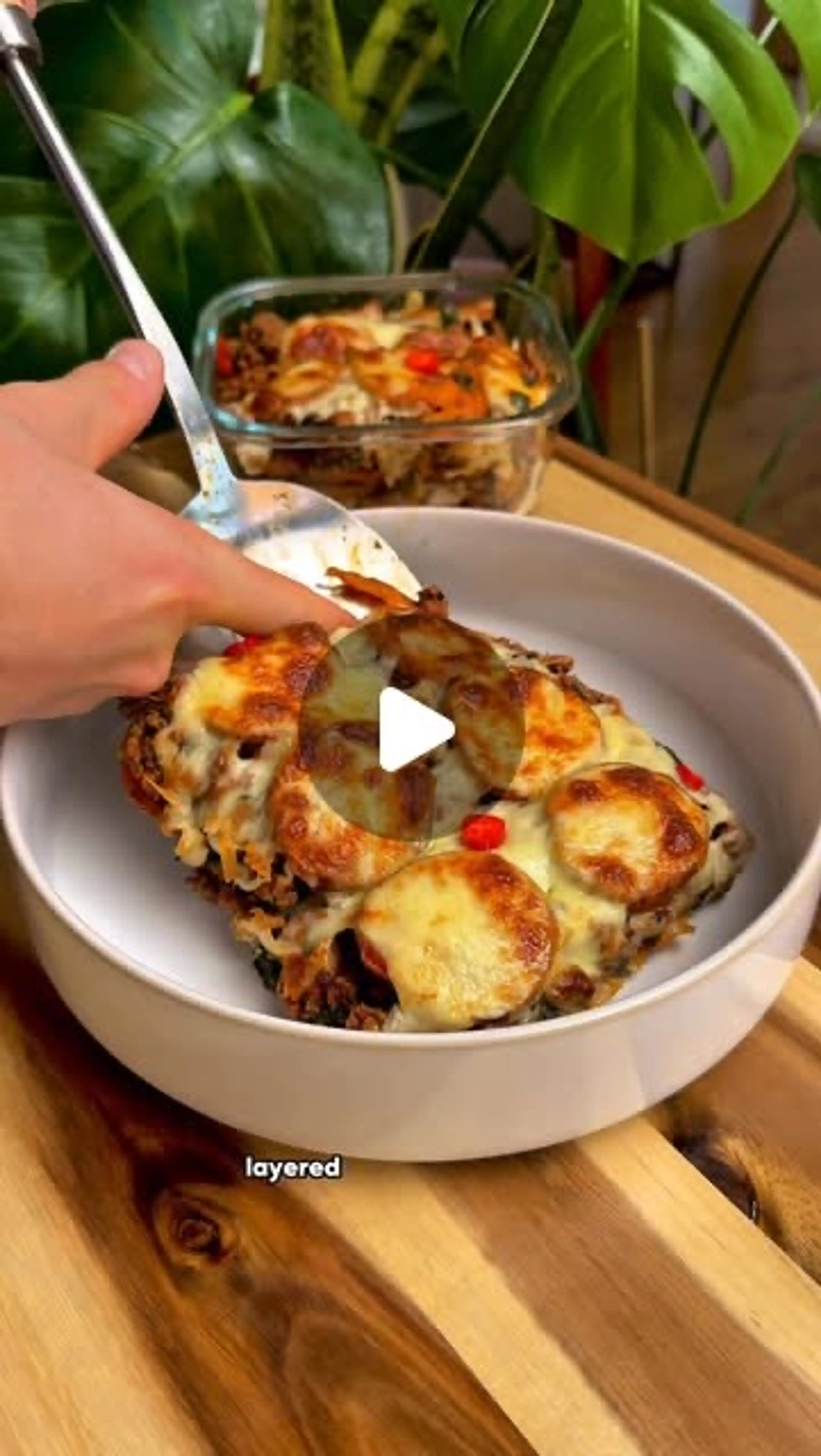 High Protein Layered Sweet Potato Bake