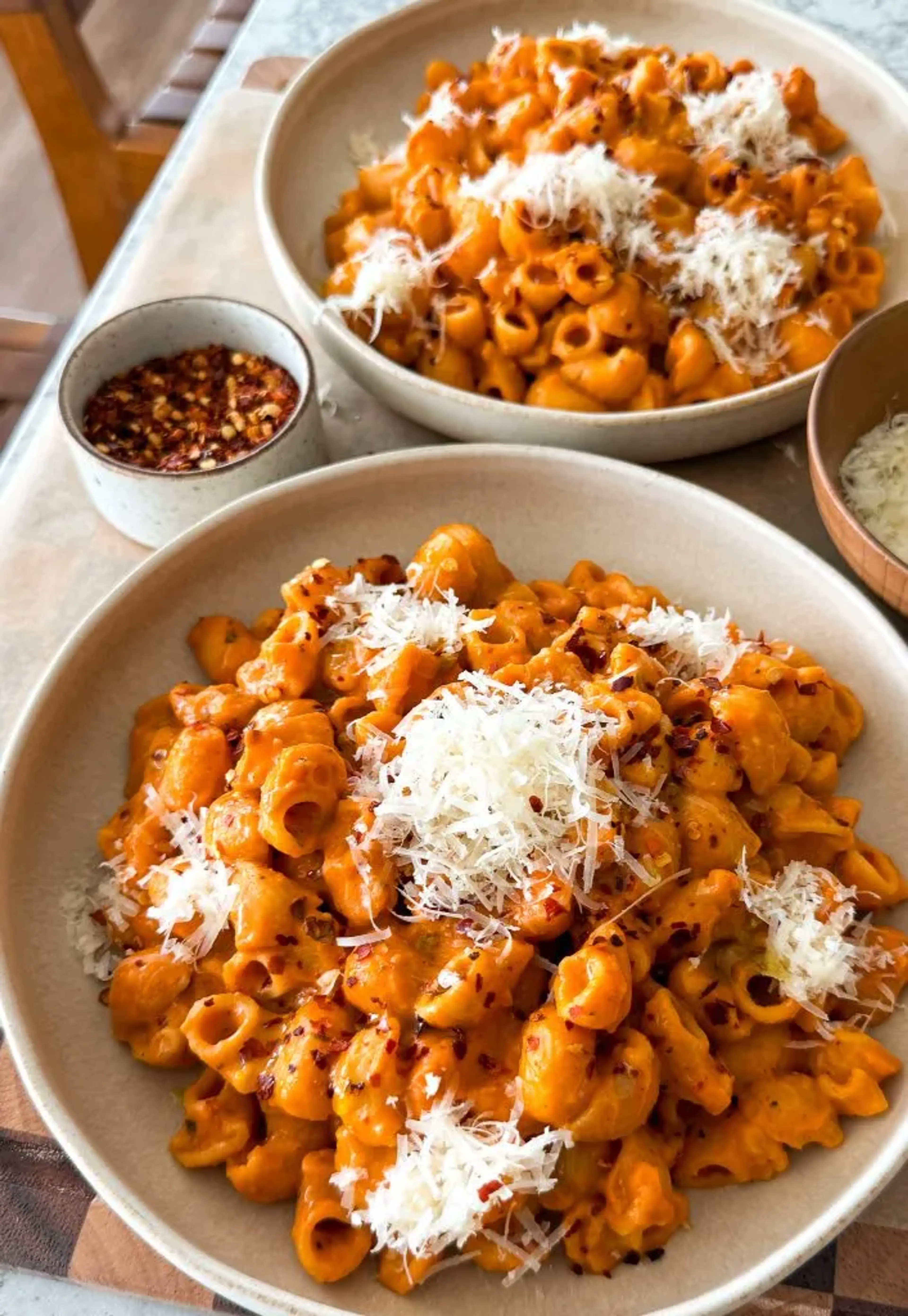 Spicy "Vodka" Lentil Pasta
