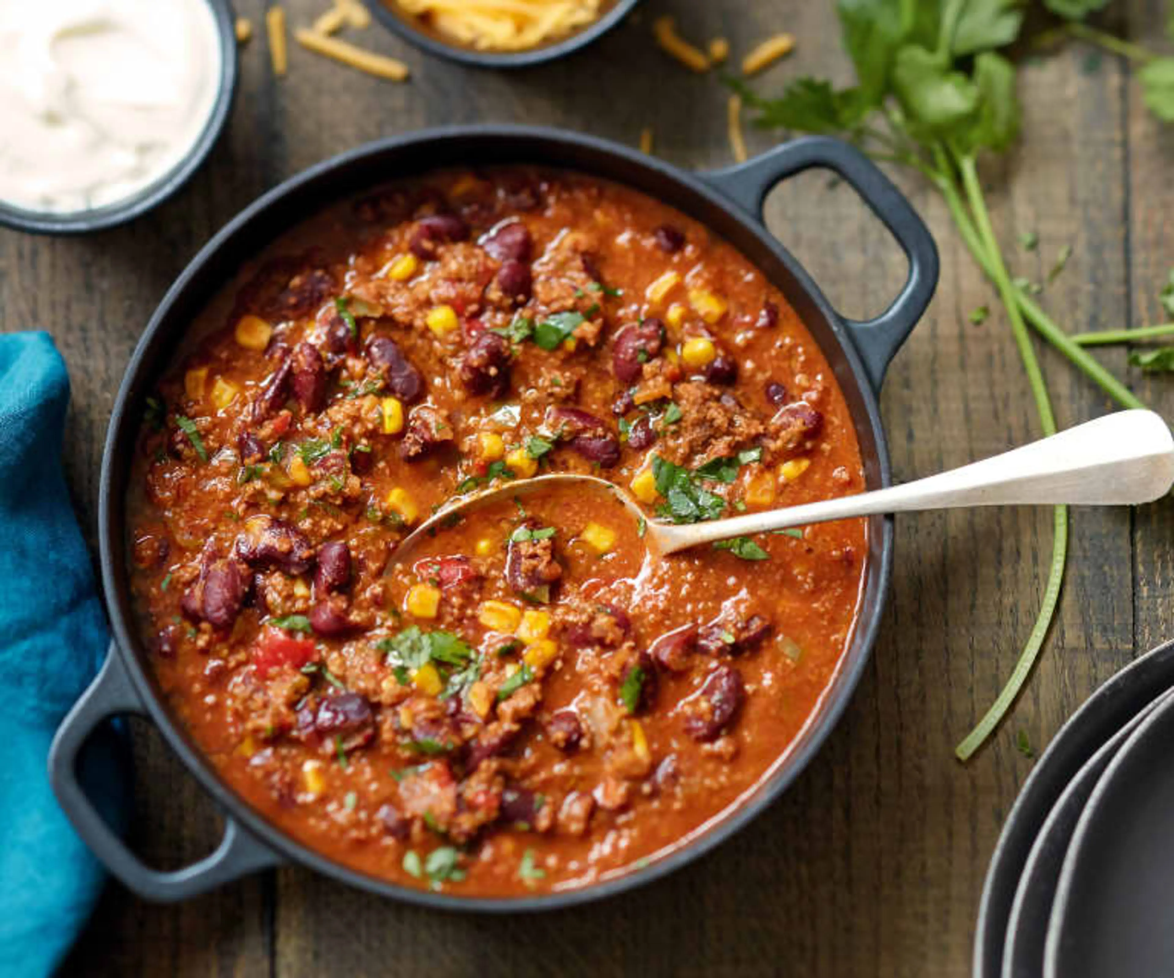 chili sin carne met rijst