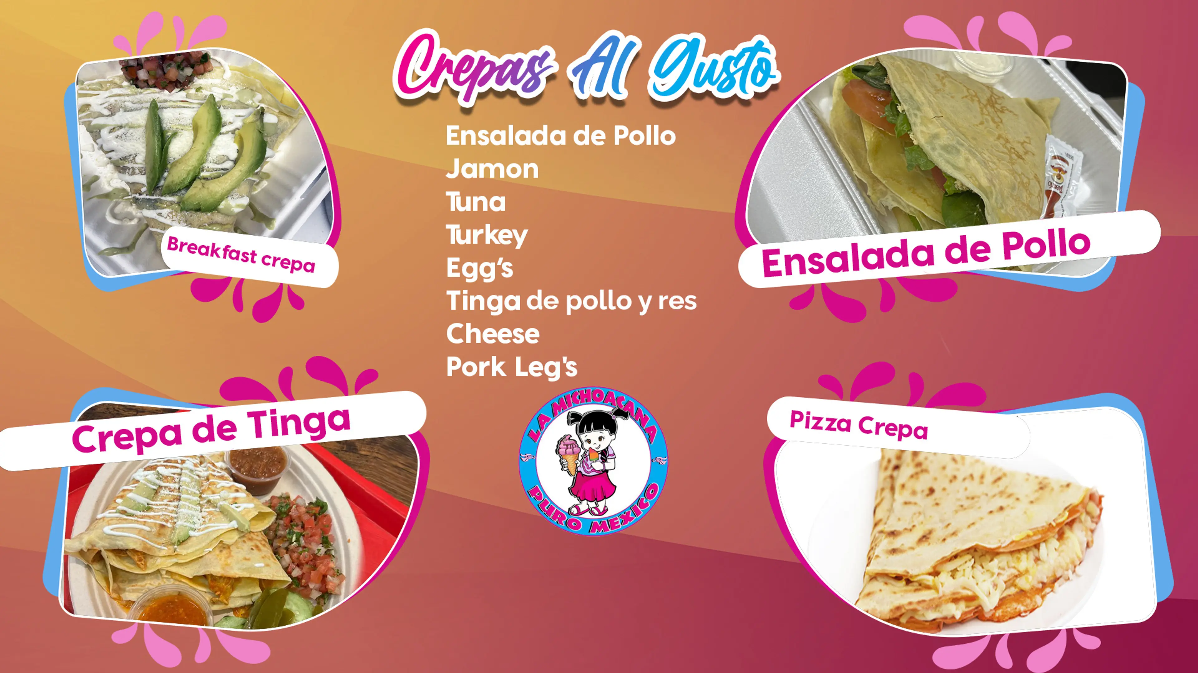 Base de crepas saladas grandes