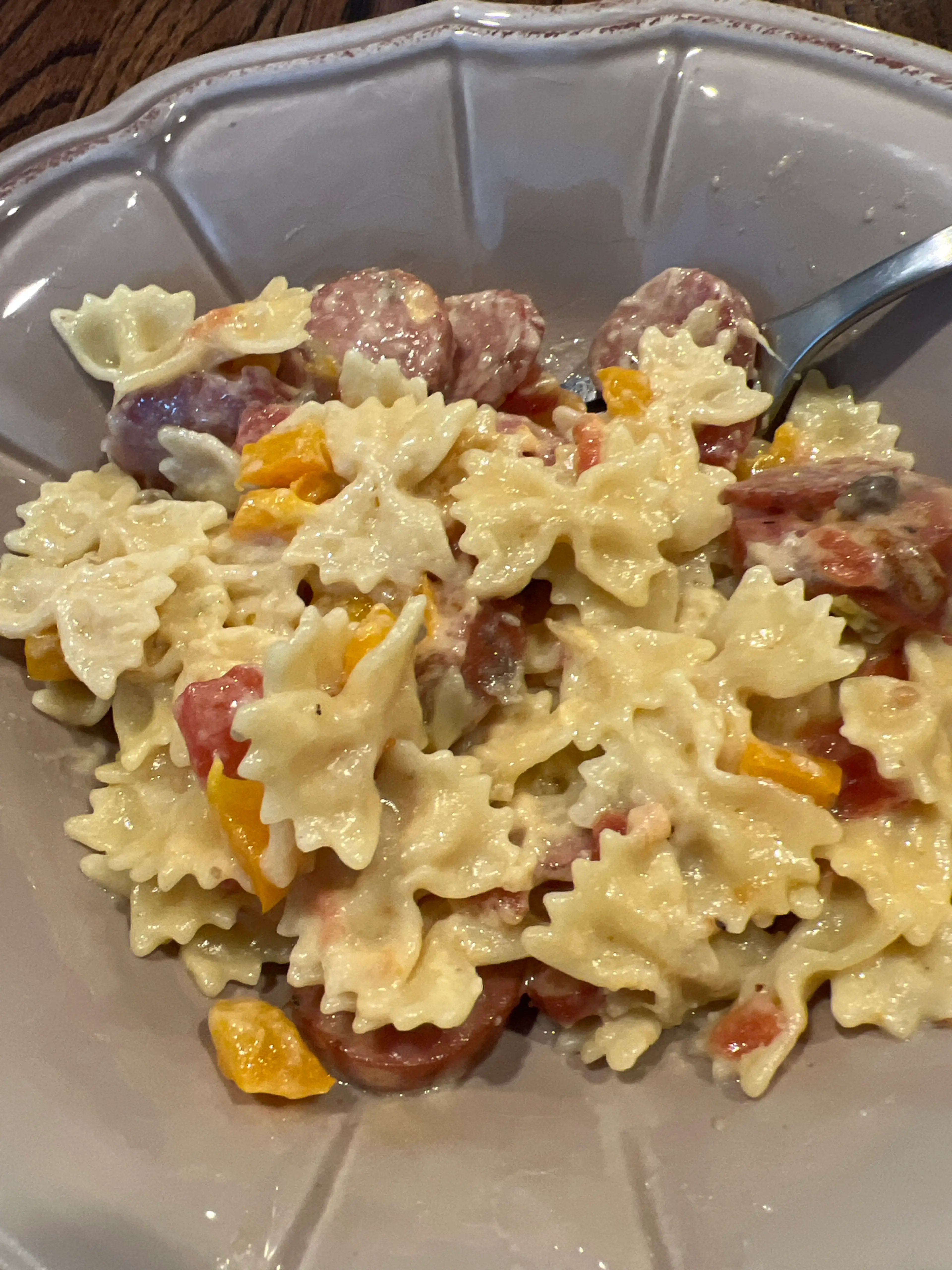 MAIN DISH Creamy Tomato Bowtie Pasta. Farnaz Recipe.