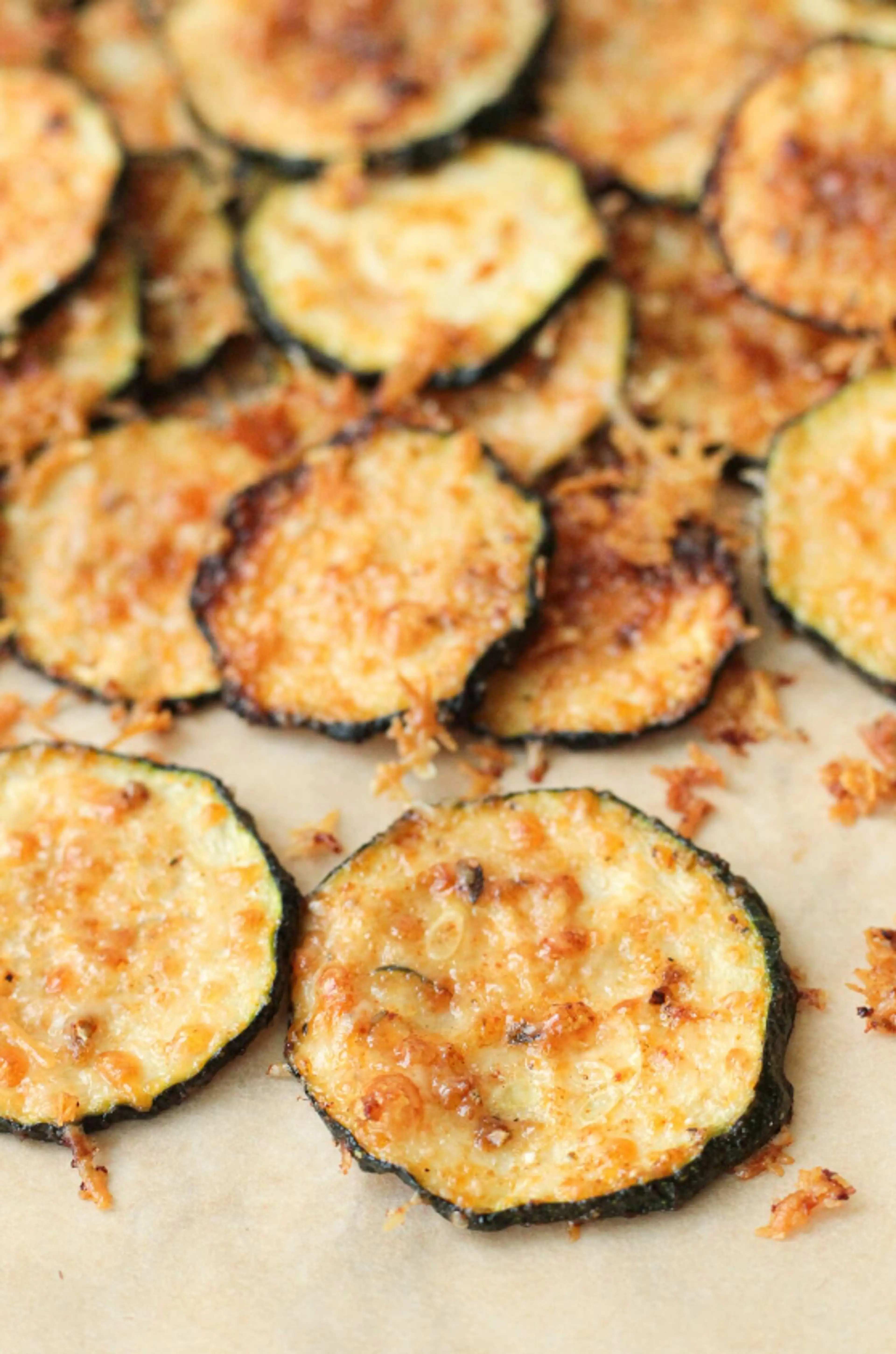 Parmesan Zucchini Chips with Garlic Dip