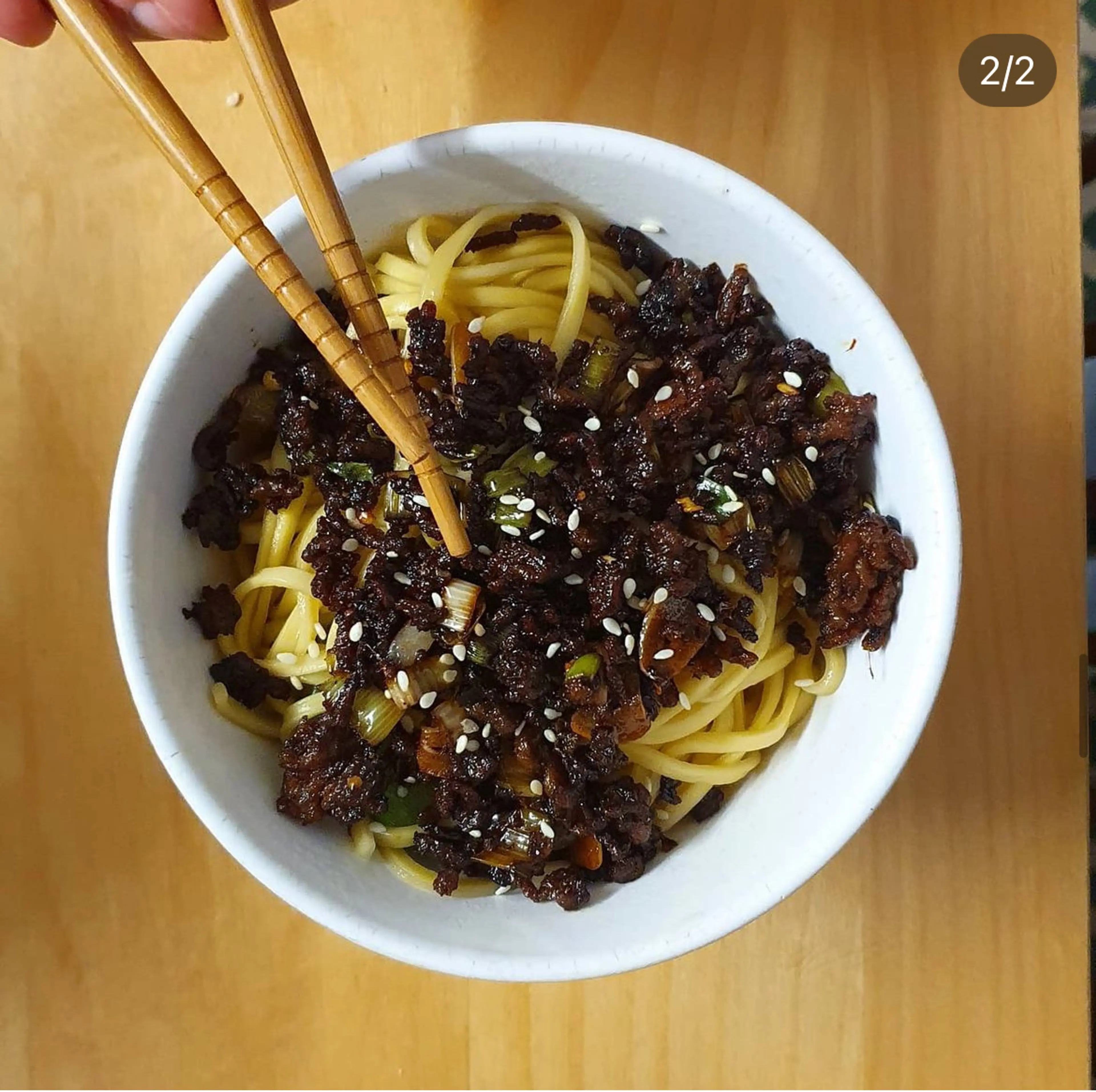 Crispy Sesame Beef Noodle Bowls