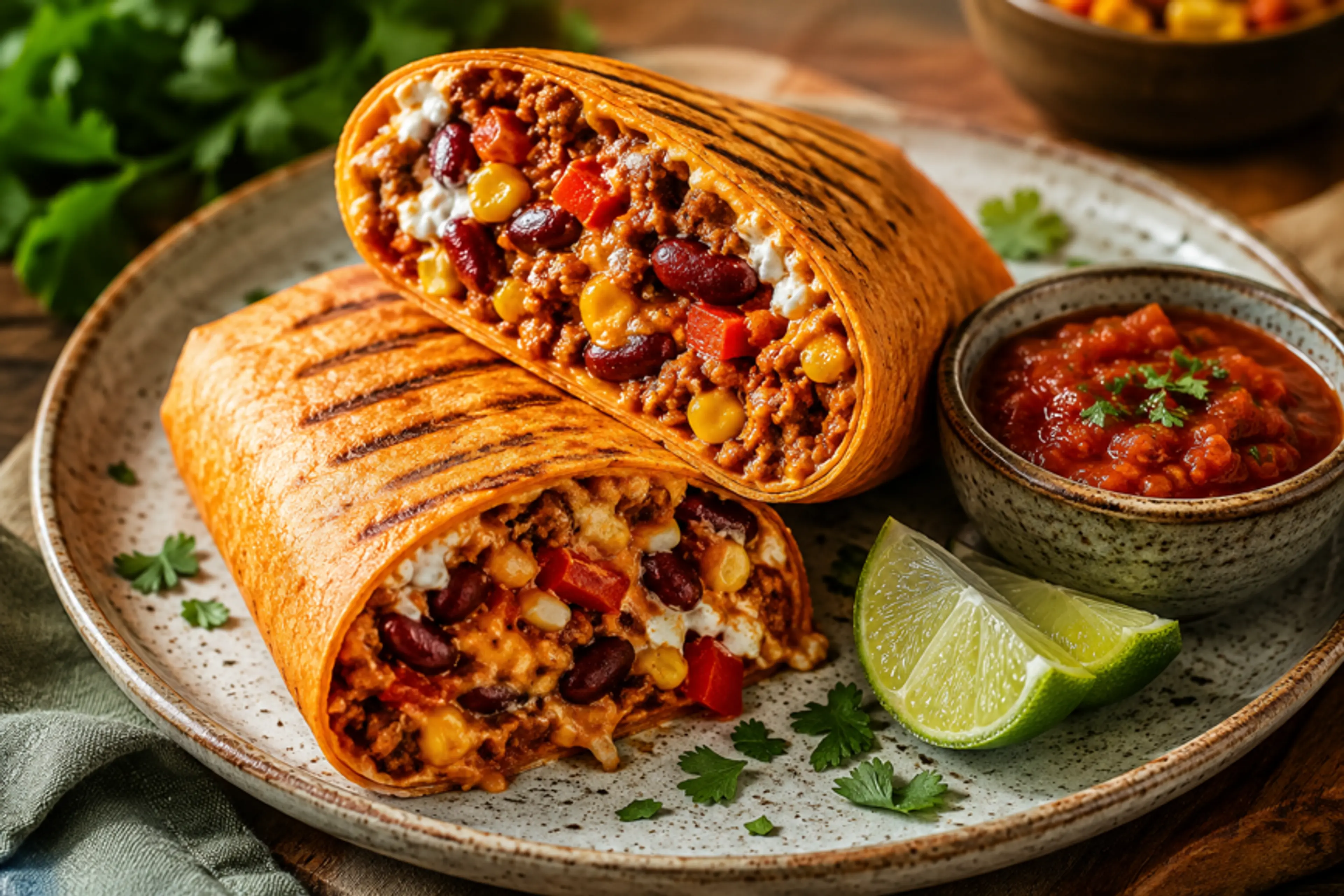 Mexican Bean Wraps