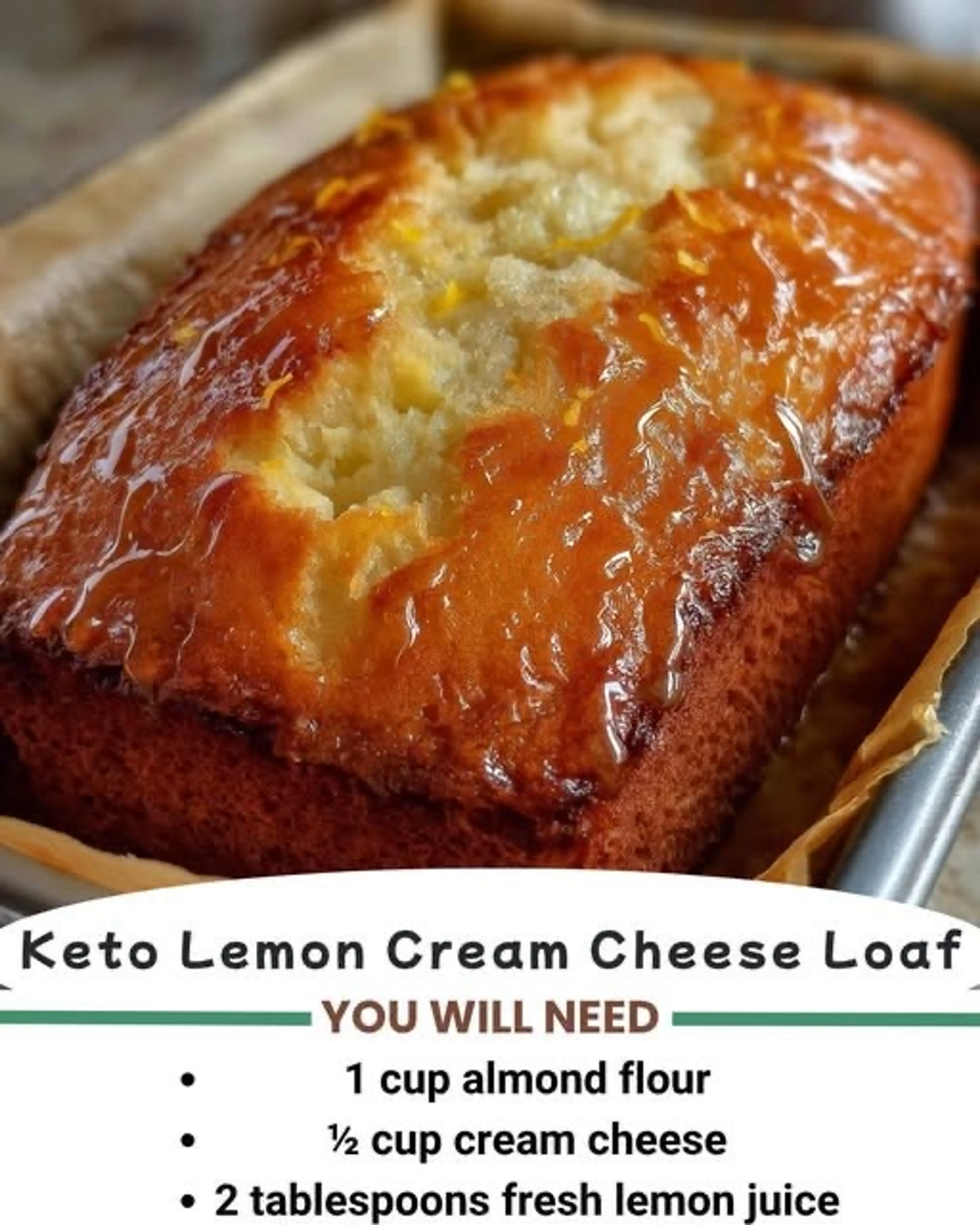 Keto Lemon Cream Cheese Loaf
