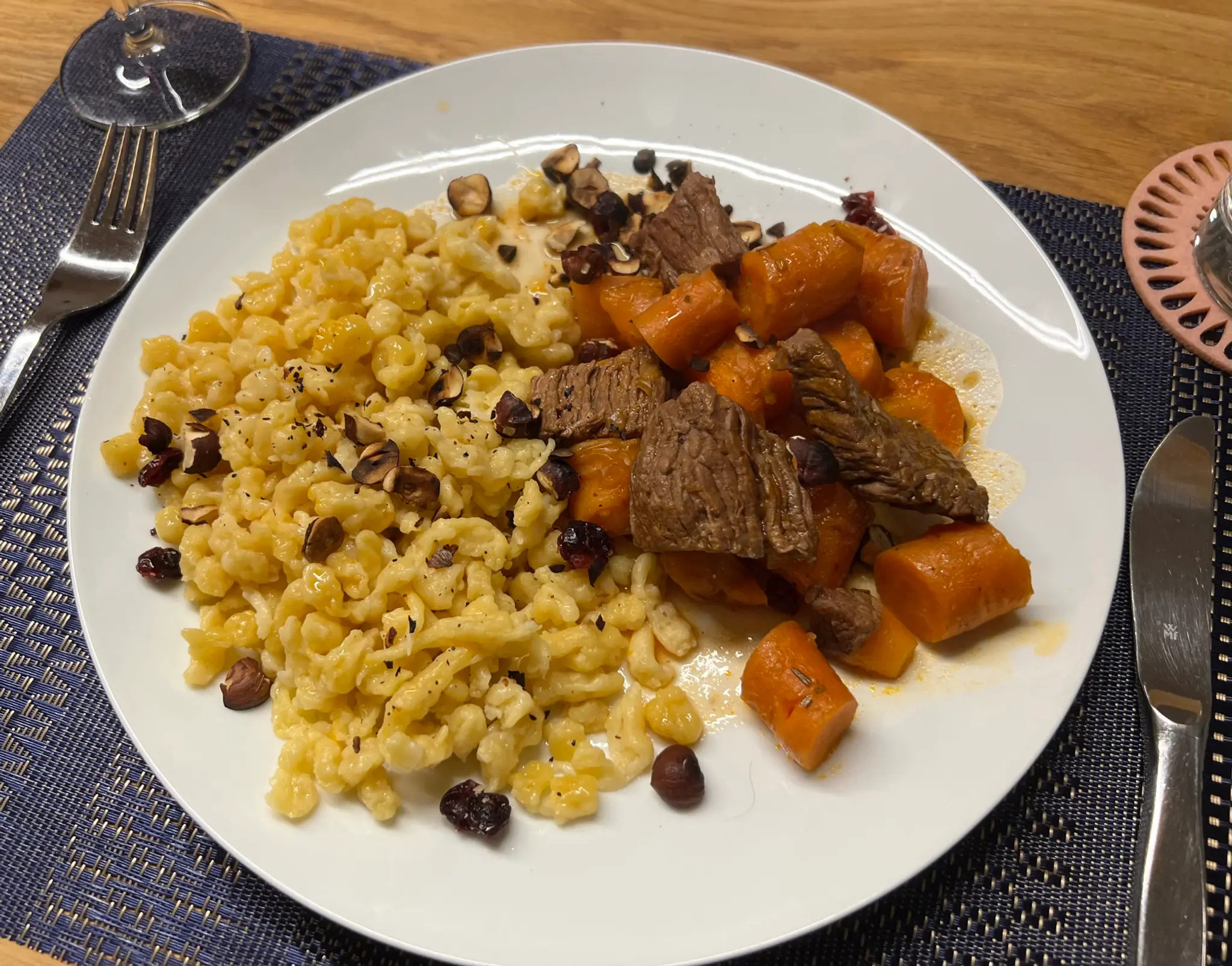 Rindsvoressen mit Spätzli