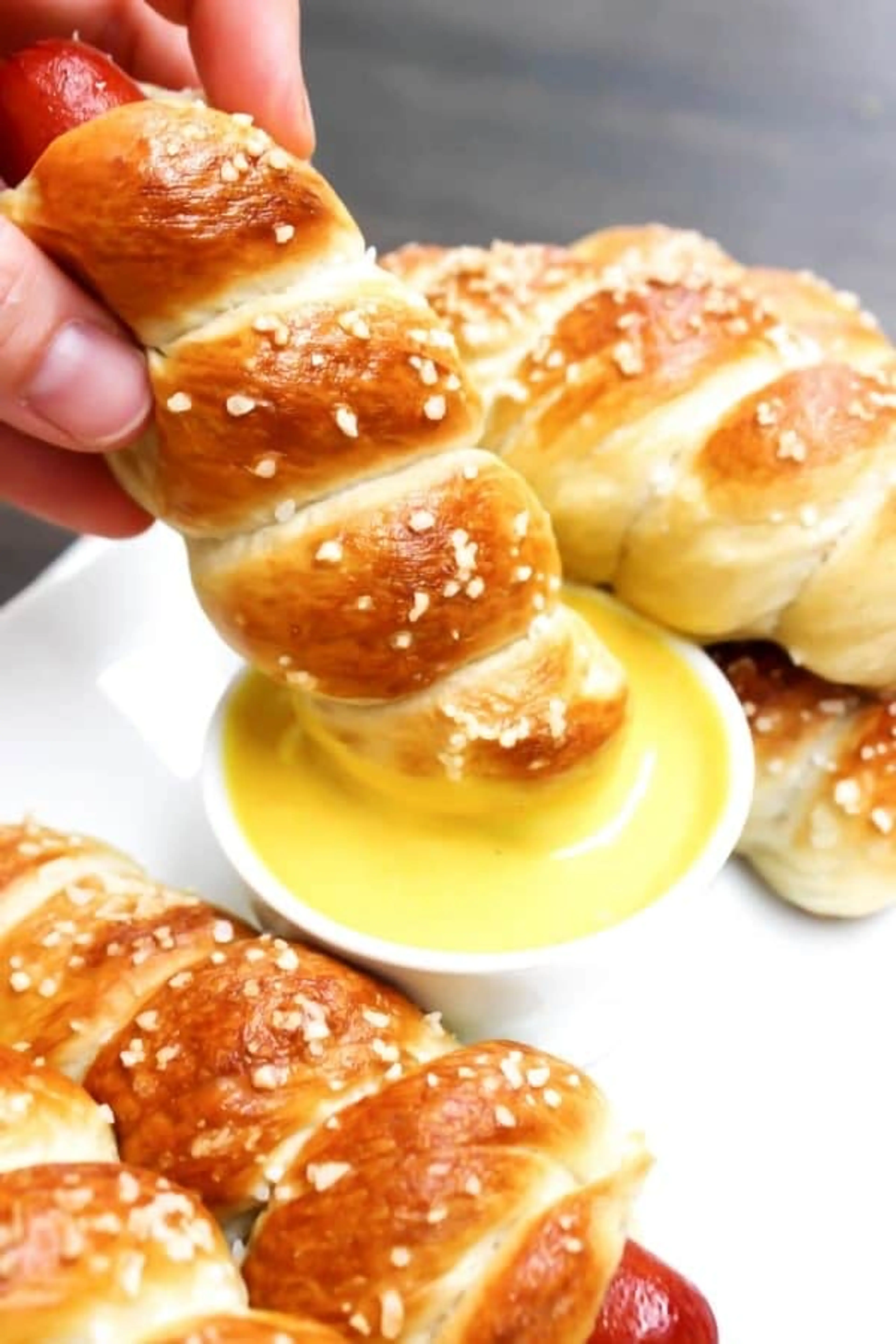 Easy Pretzel Hot Dogs