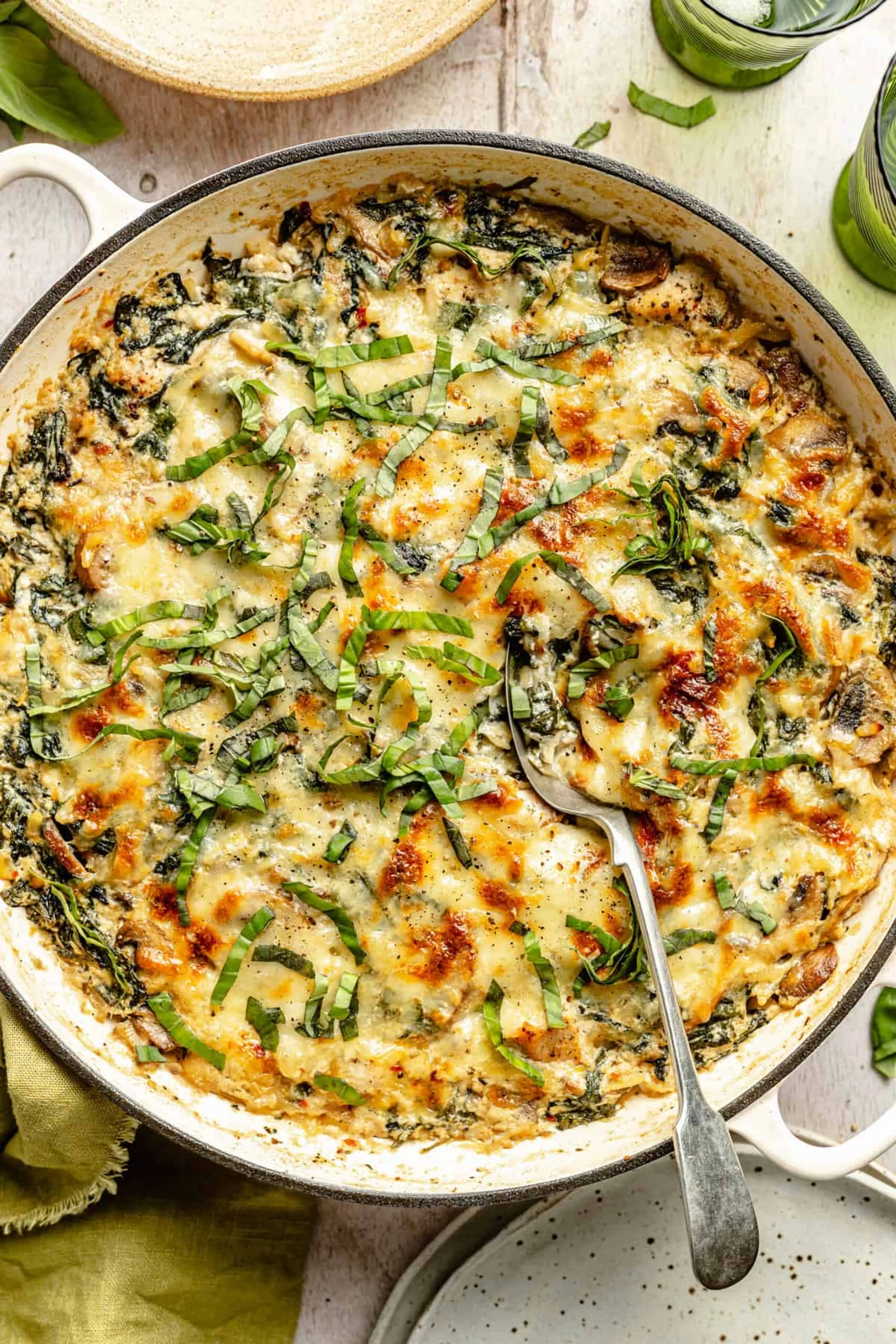 Creamy Ricotta Chicken and Orzo Skillet