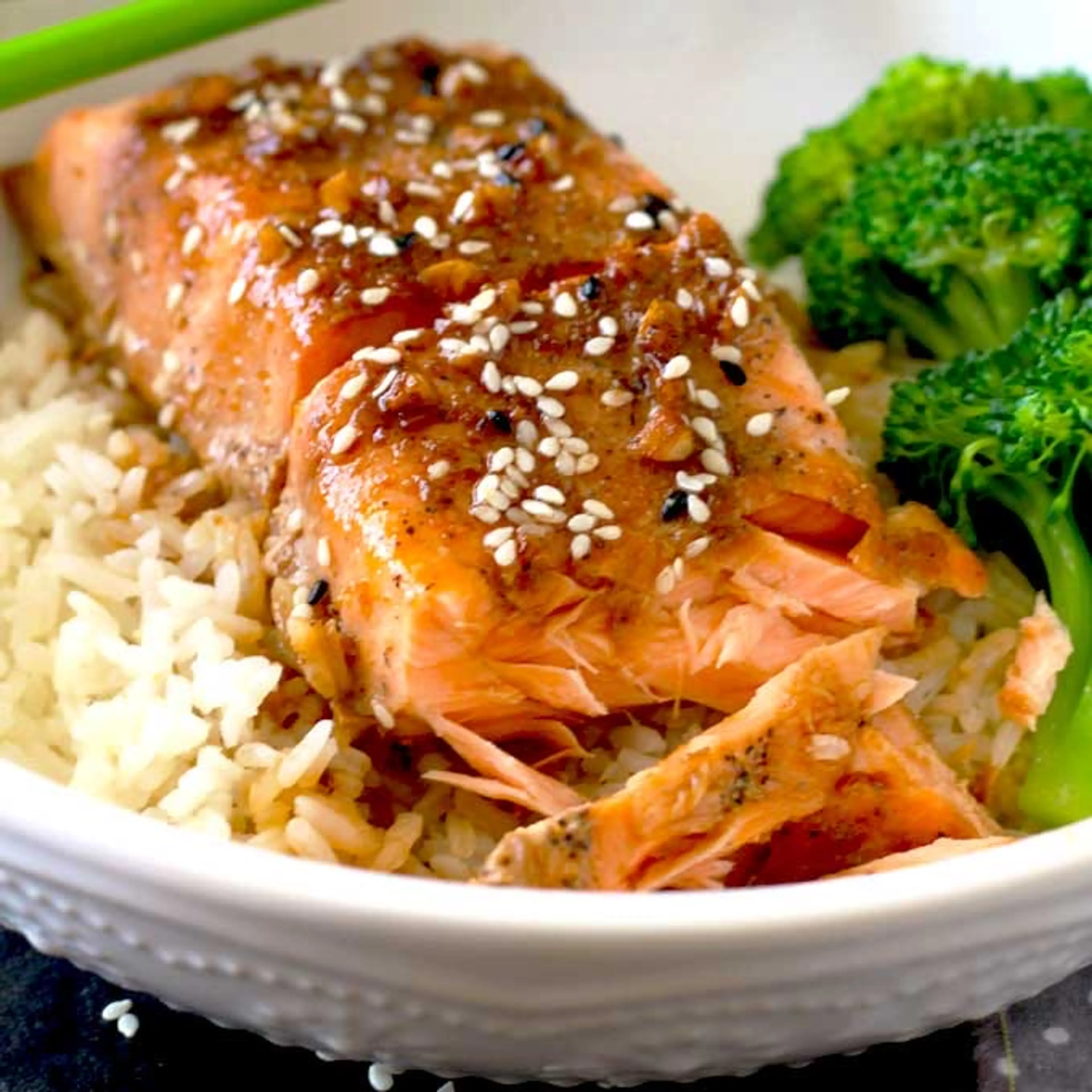 Asian Salmon with Honey Ginger Glaze
