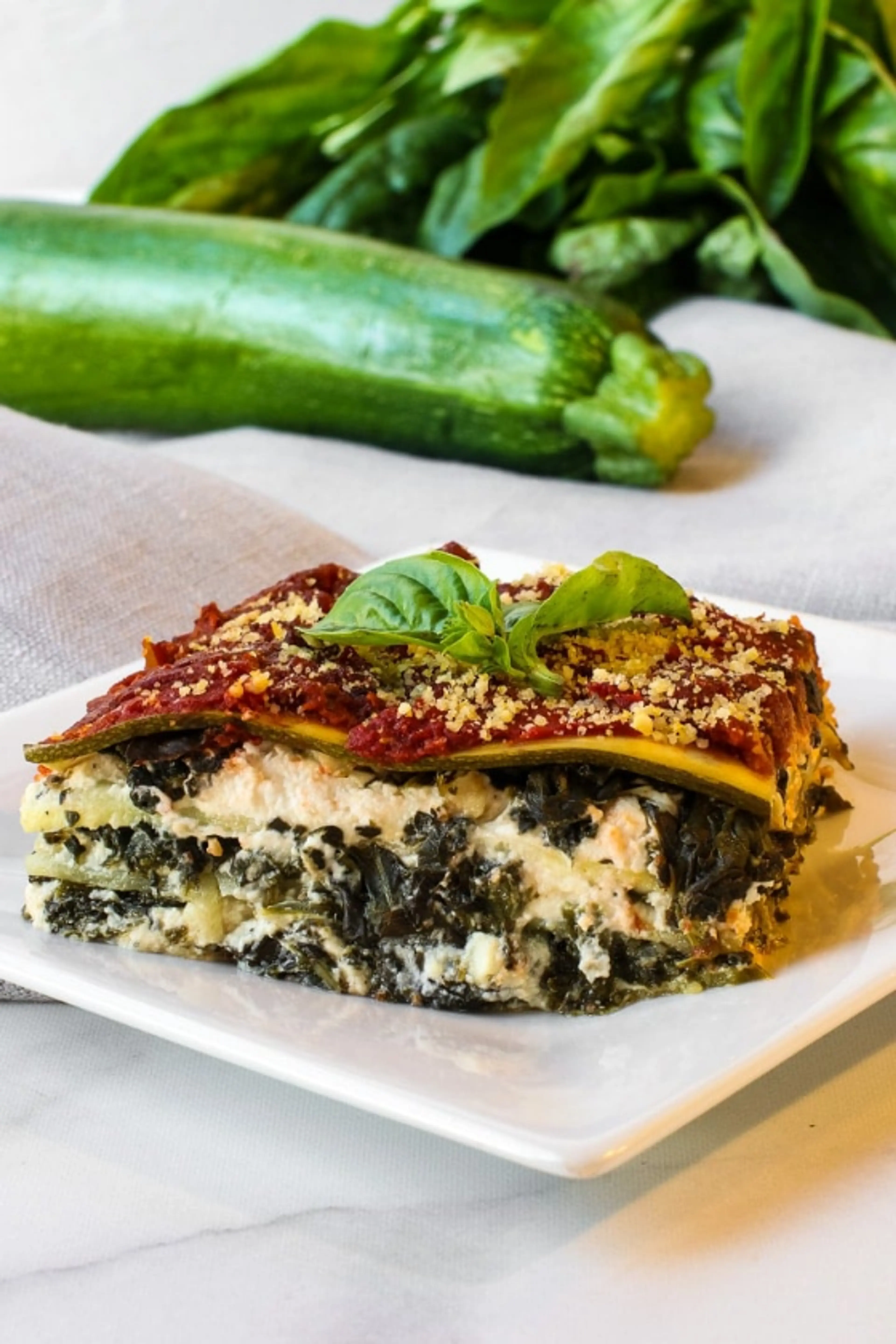 Vegetarian Zucchini and Spinach Lasagna