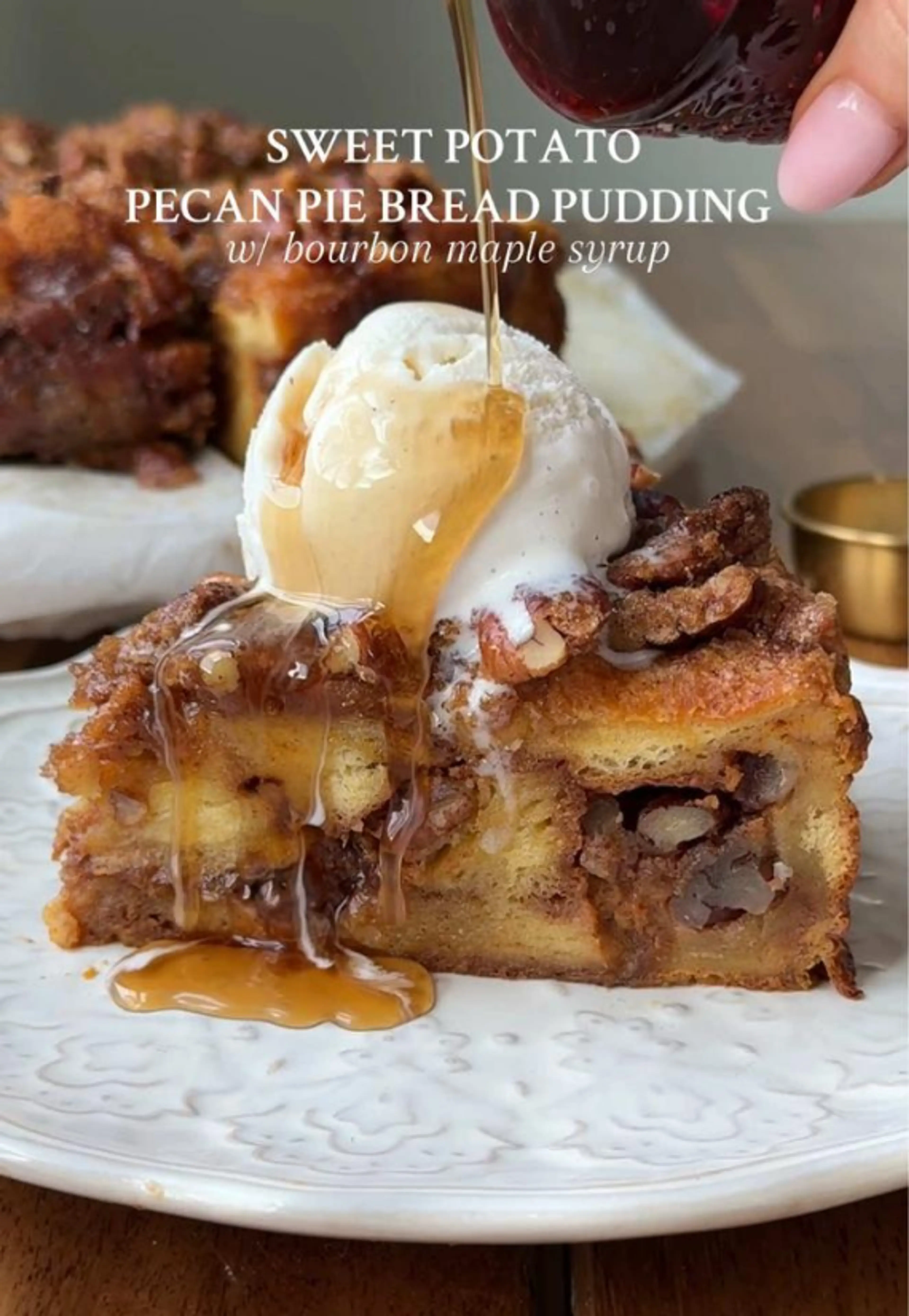 Sweet Potato Pecan Pie Bread Pudding