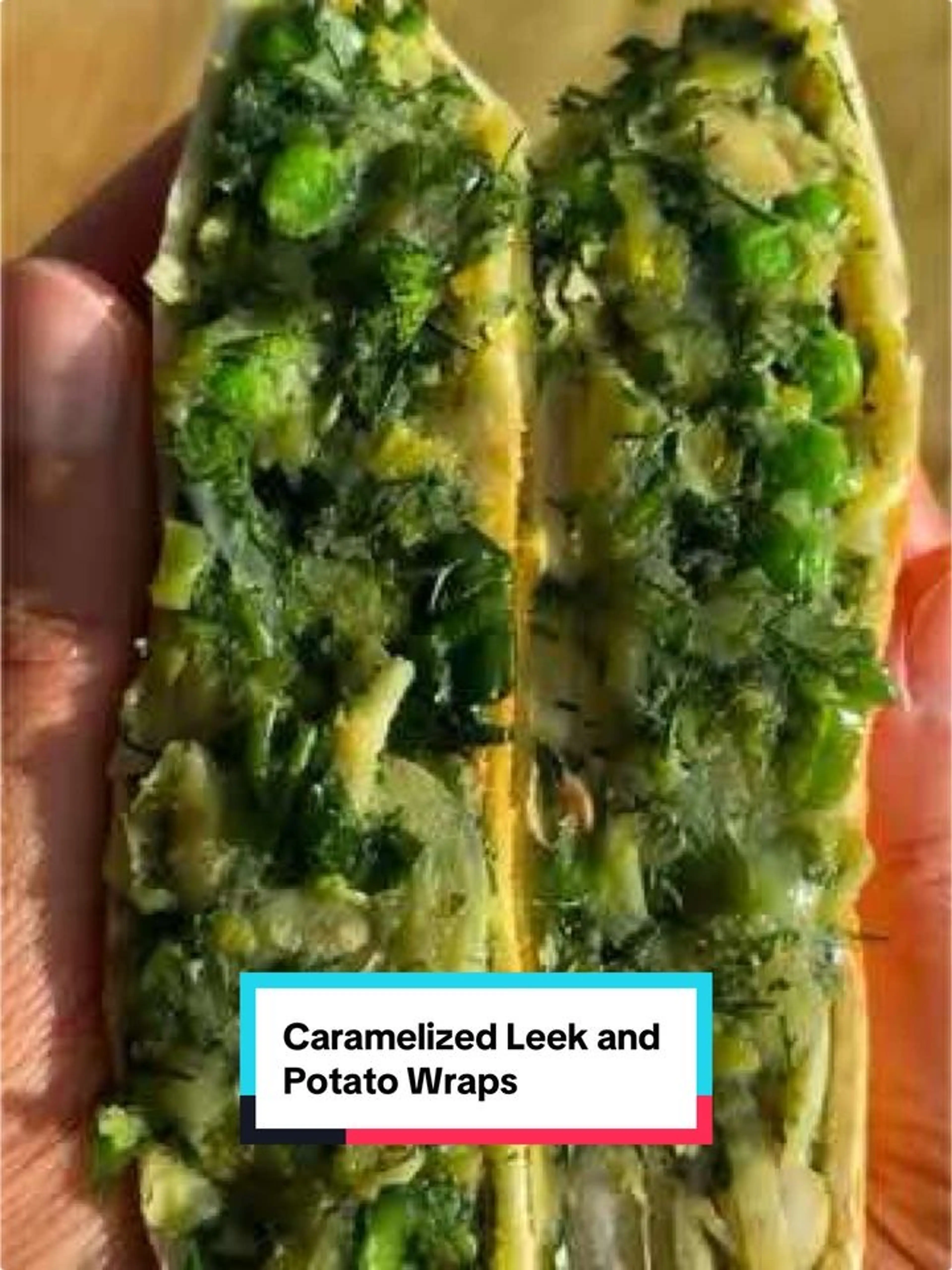 Caramelized Leek and Potato Wraps