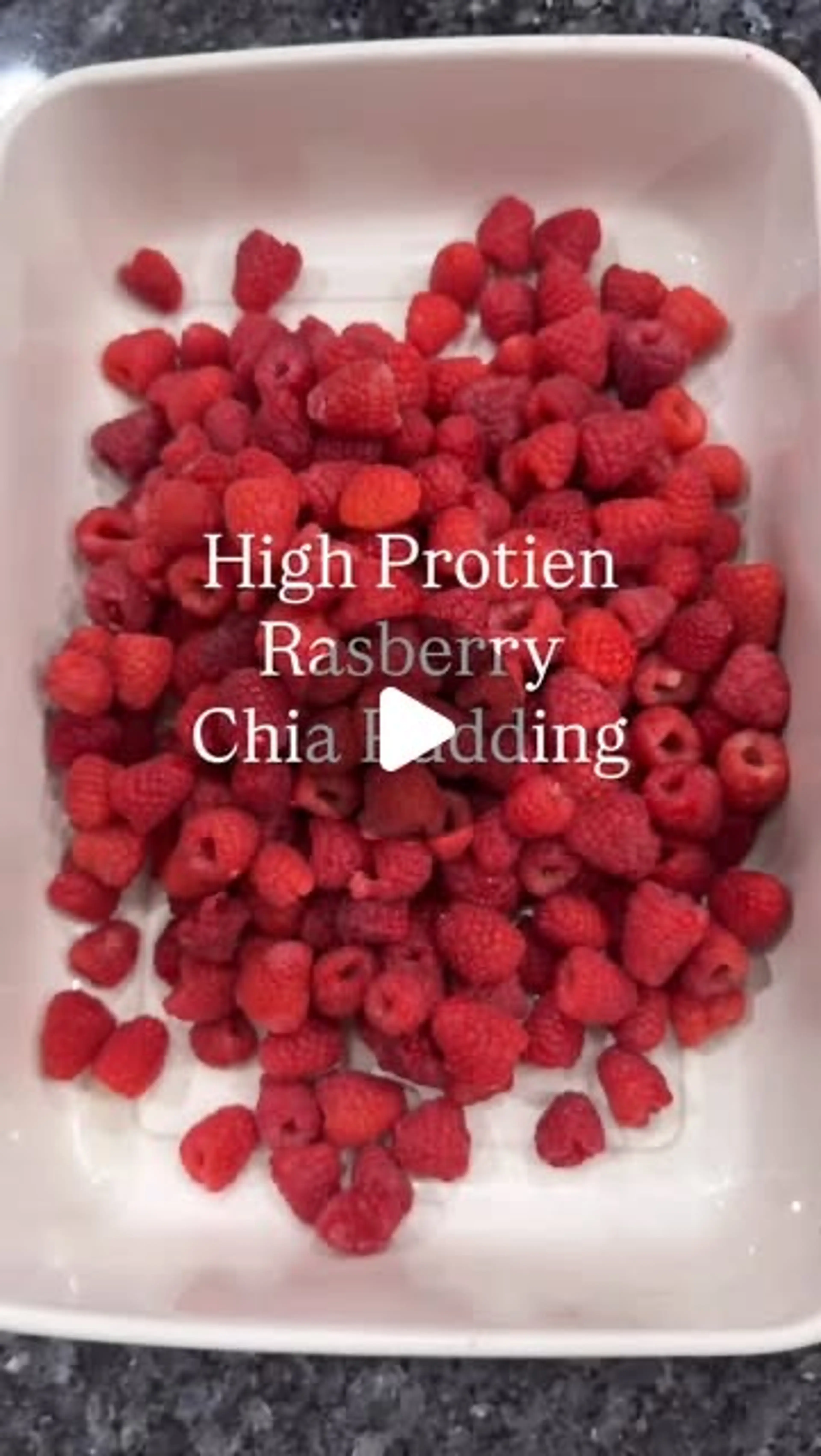High Protein Raspberry Chia Pudding