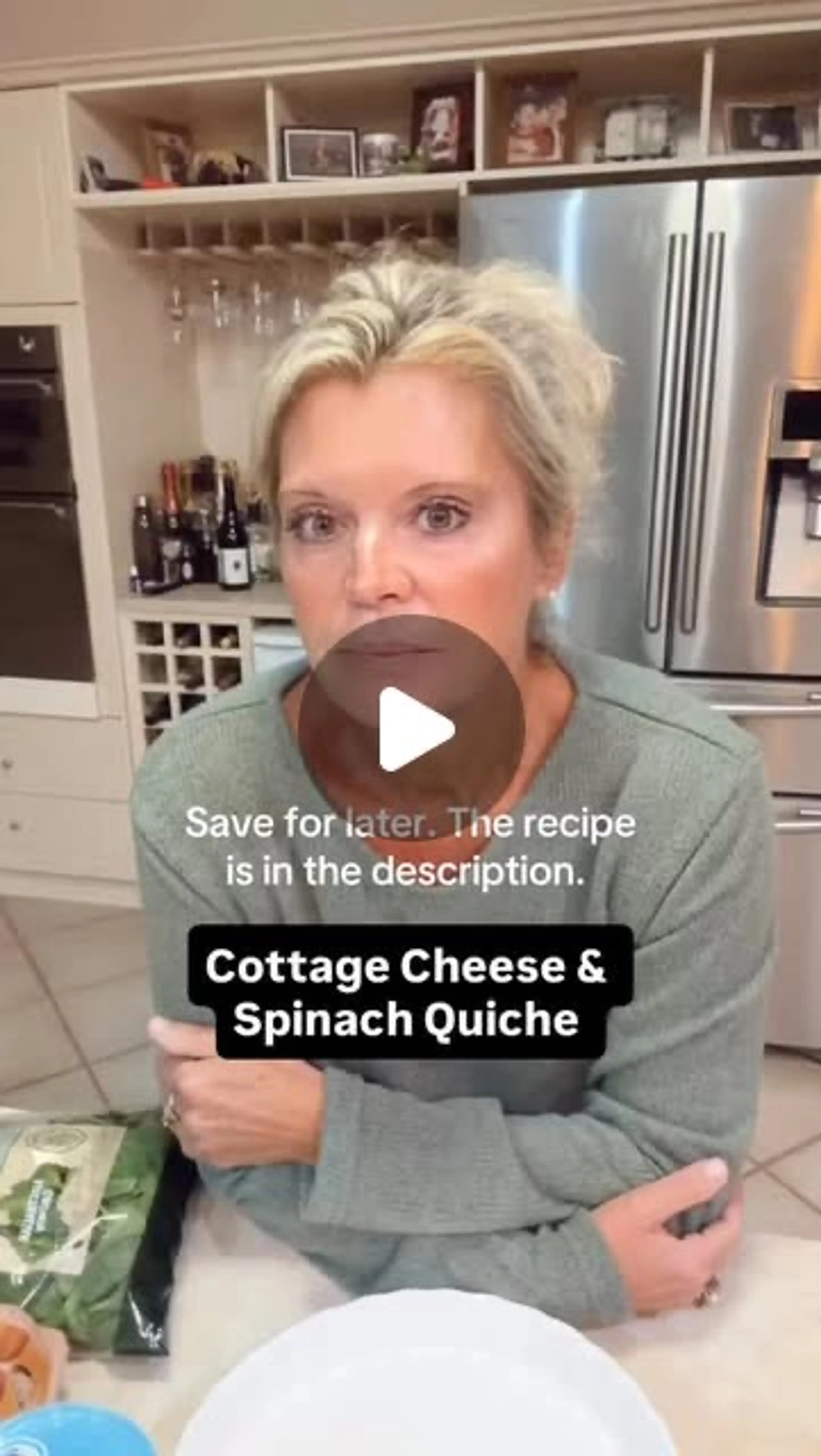 Protein Spinach Cottage Cheese Quiche