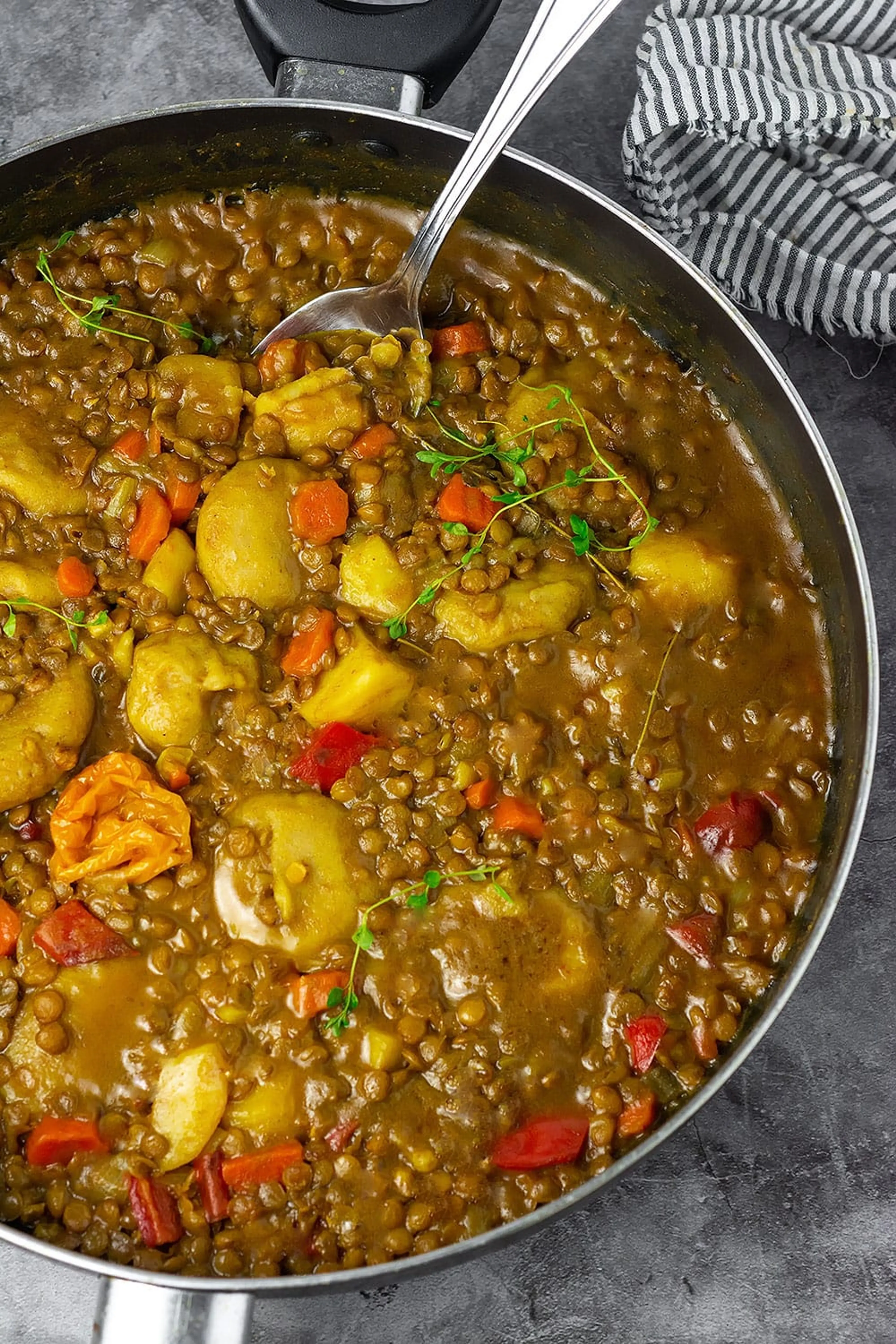 Coconut Lentil Curry (Jamaican Style)