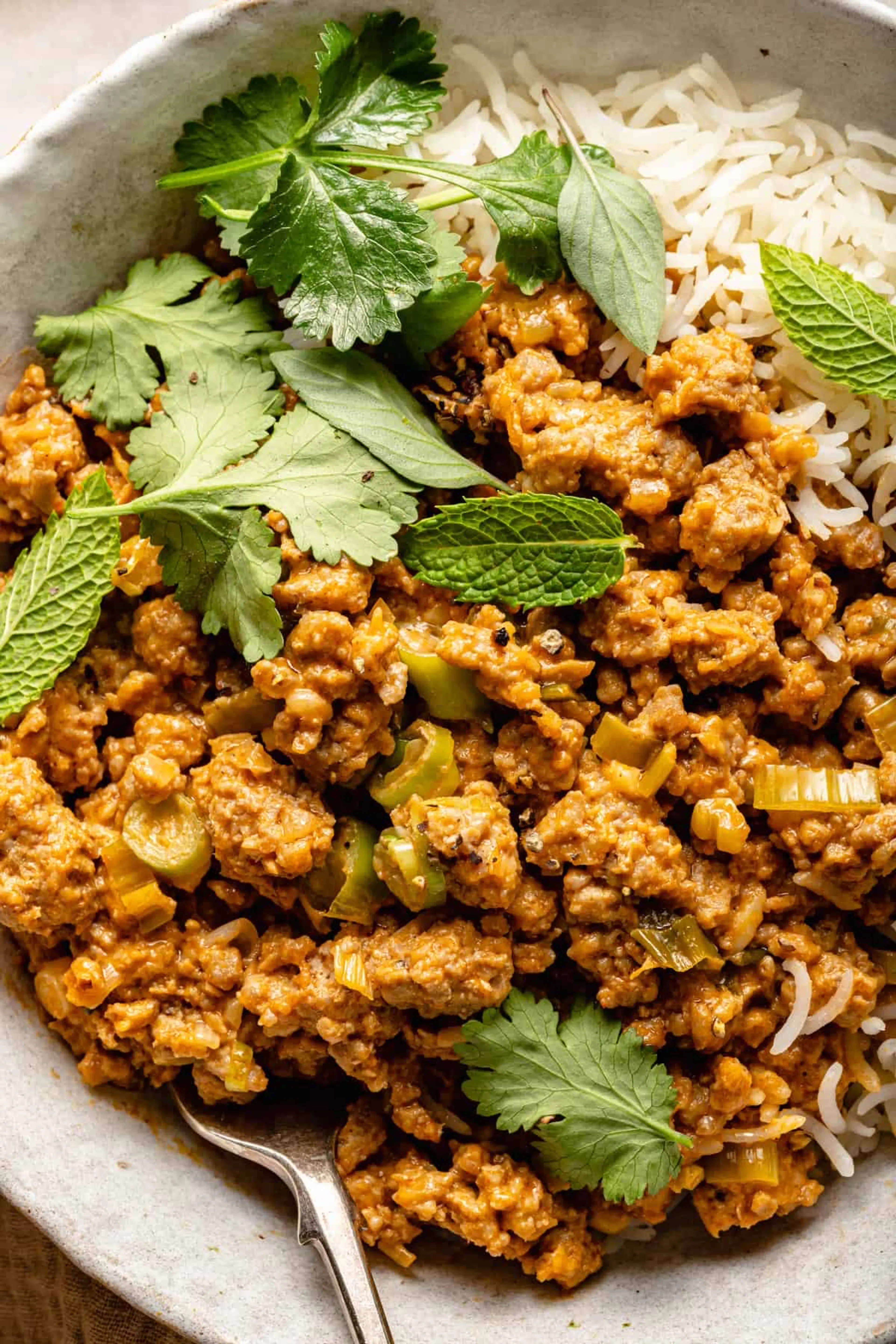 Ginger and Peanut Butter Ground Turkey Stir Fry