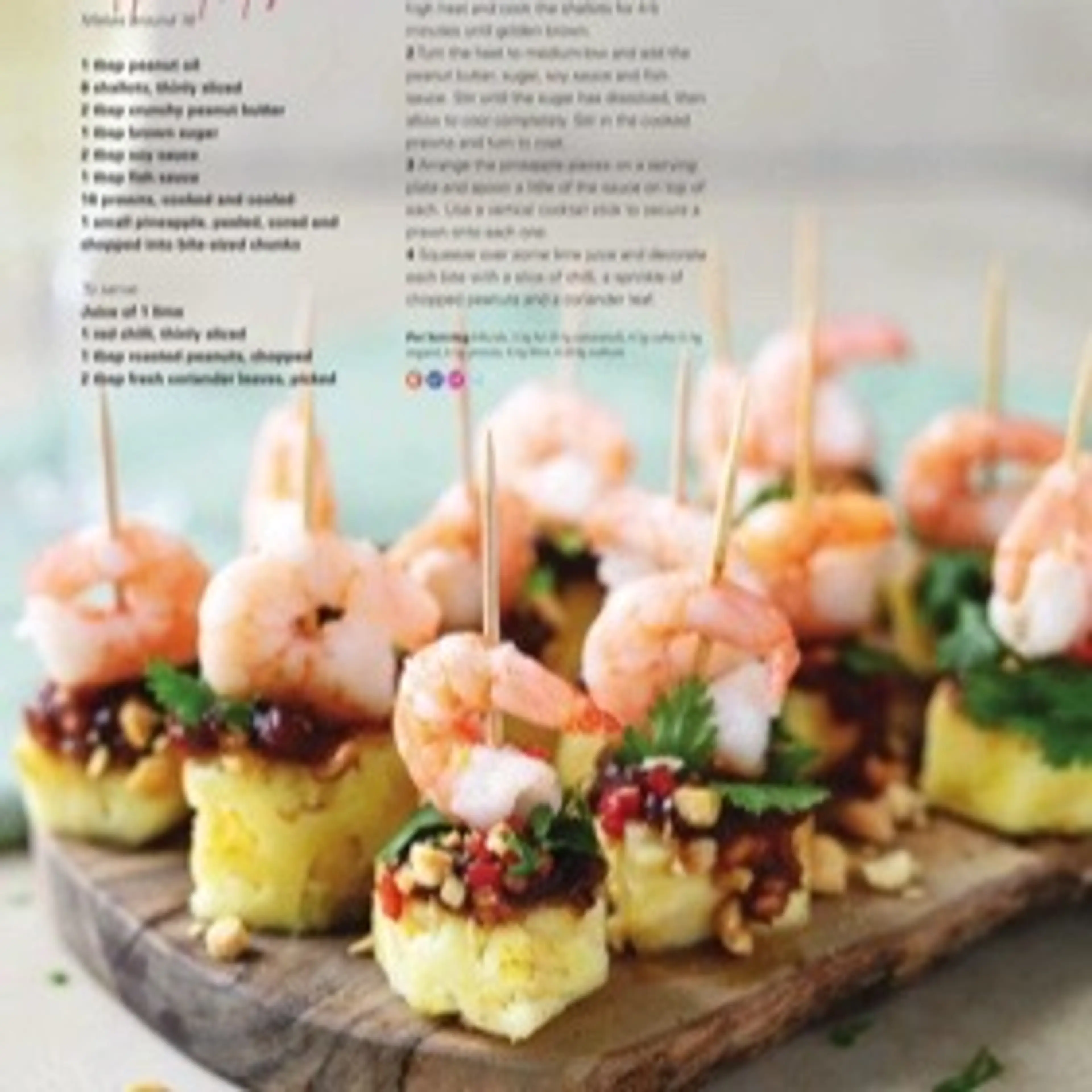 Thai Prawn, Pineapple And Peanut Bites