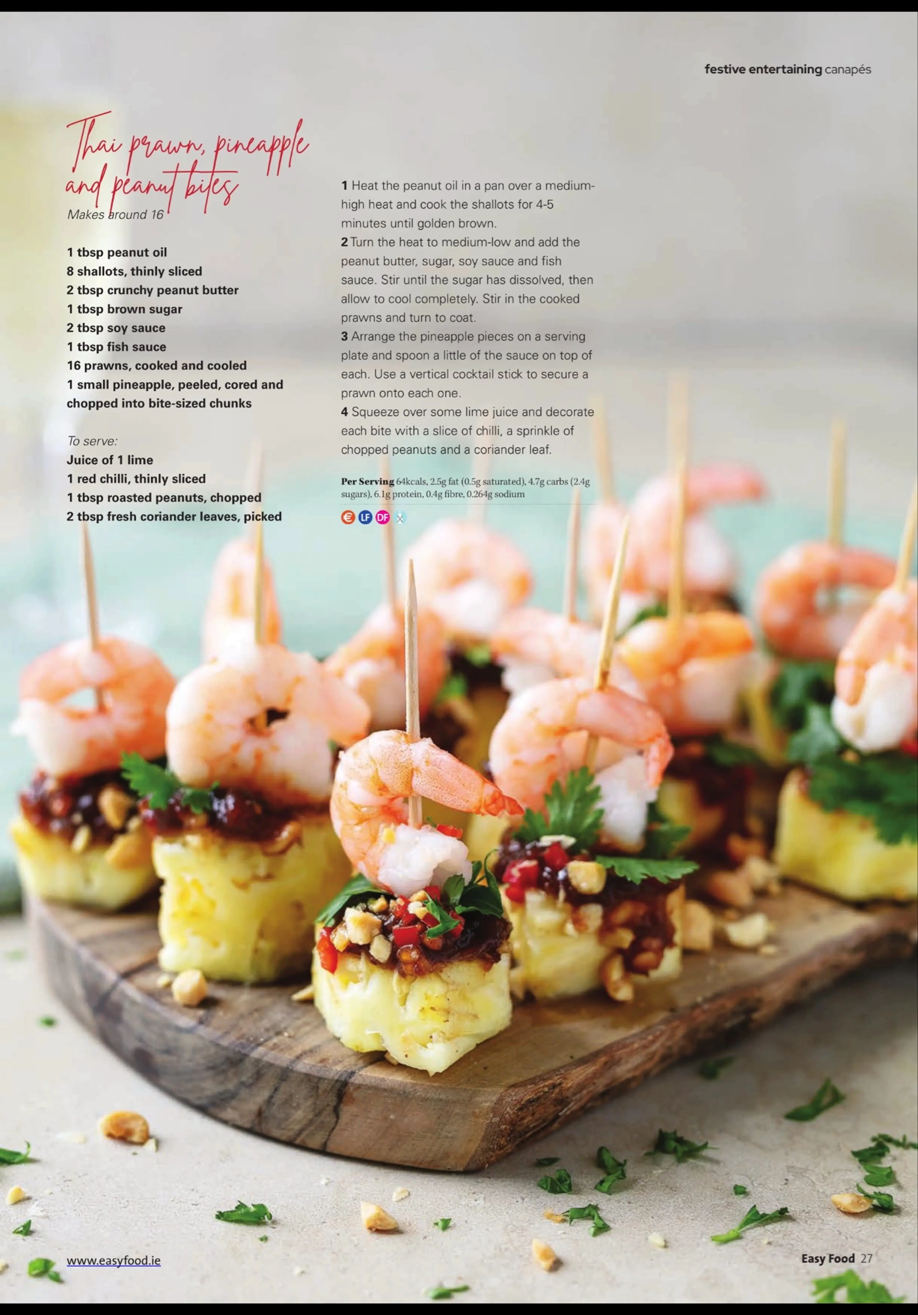 Thai Prawn, Pineapple And Peanut Bites