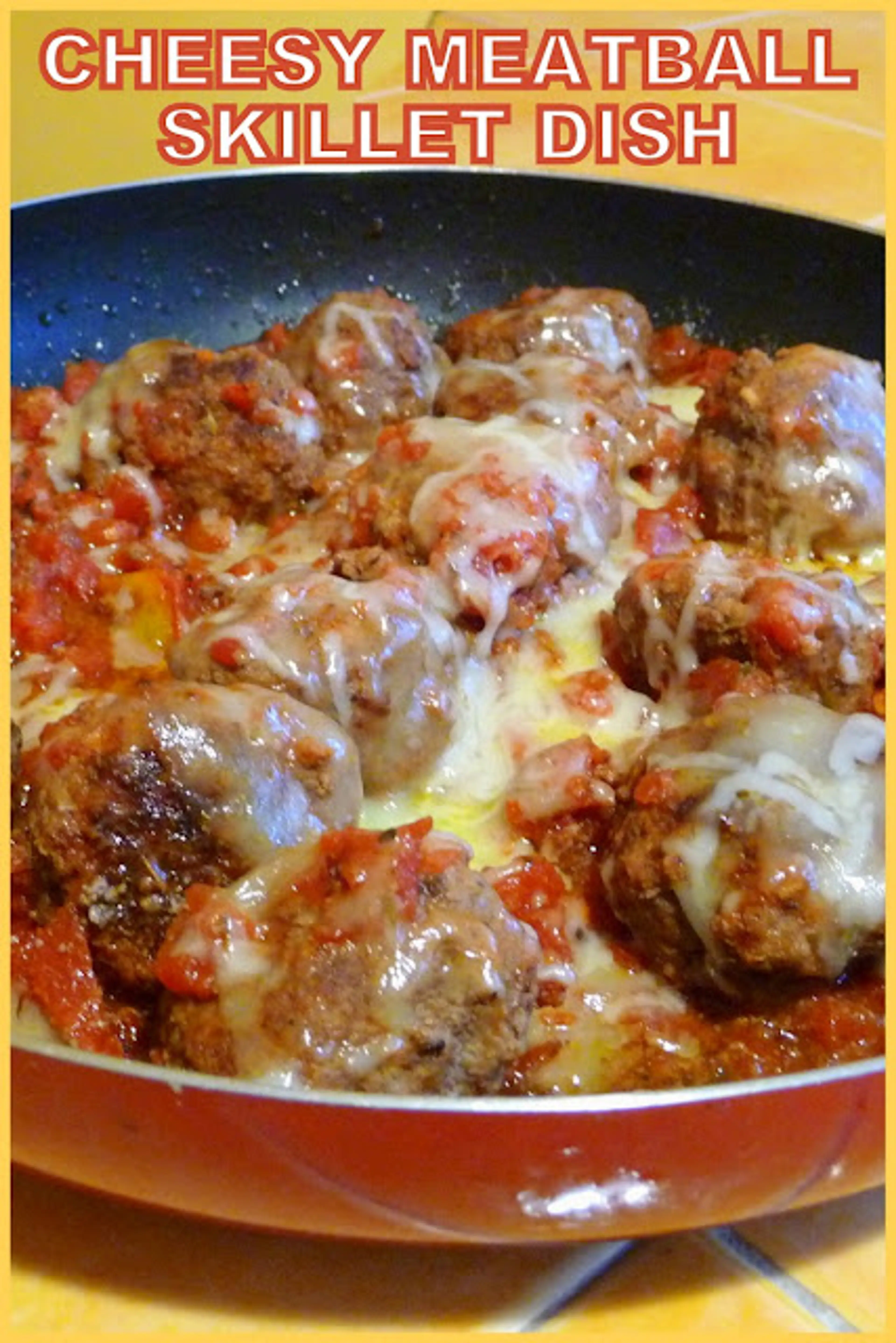 CHEESY MEATBALL SKILLET DISH