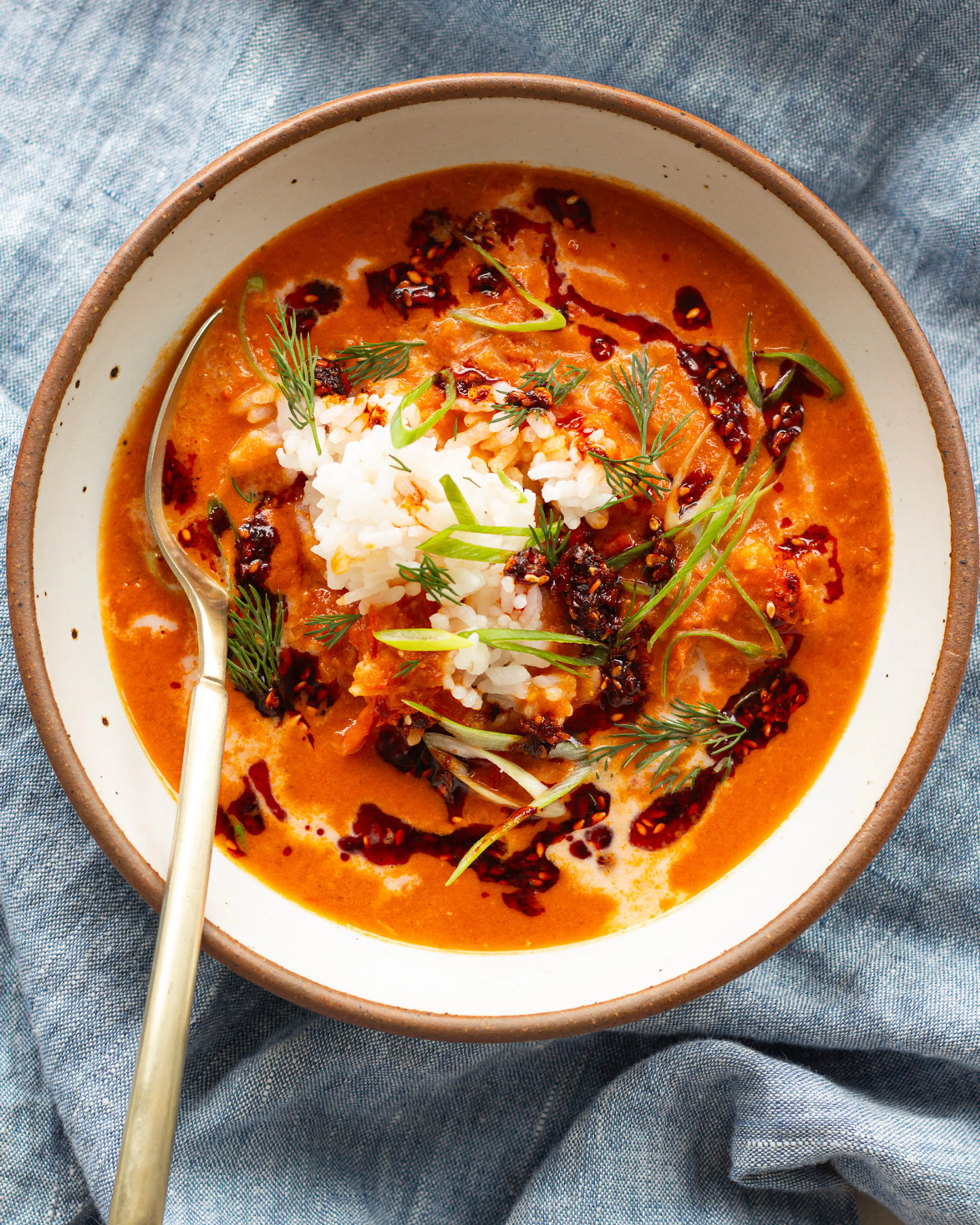 Caramelized Gochujang Tomato Soup