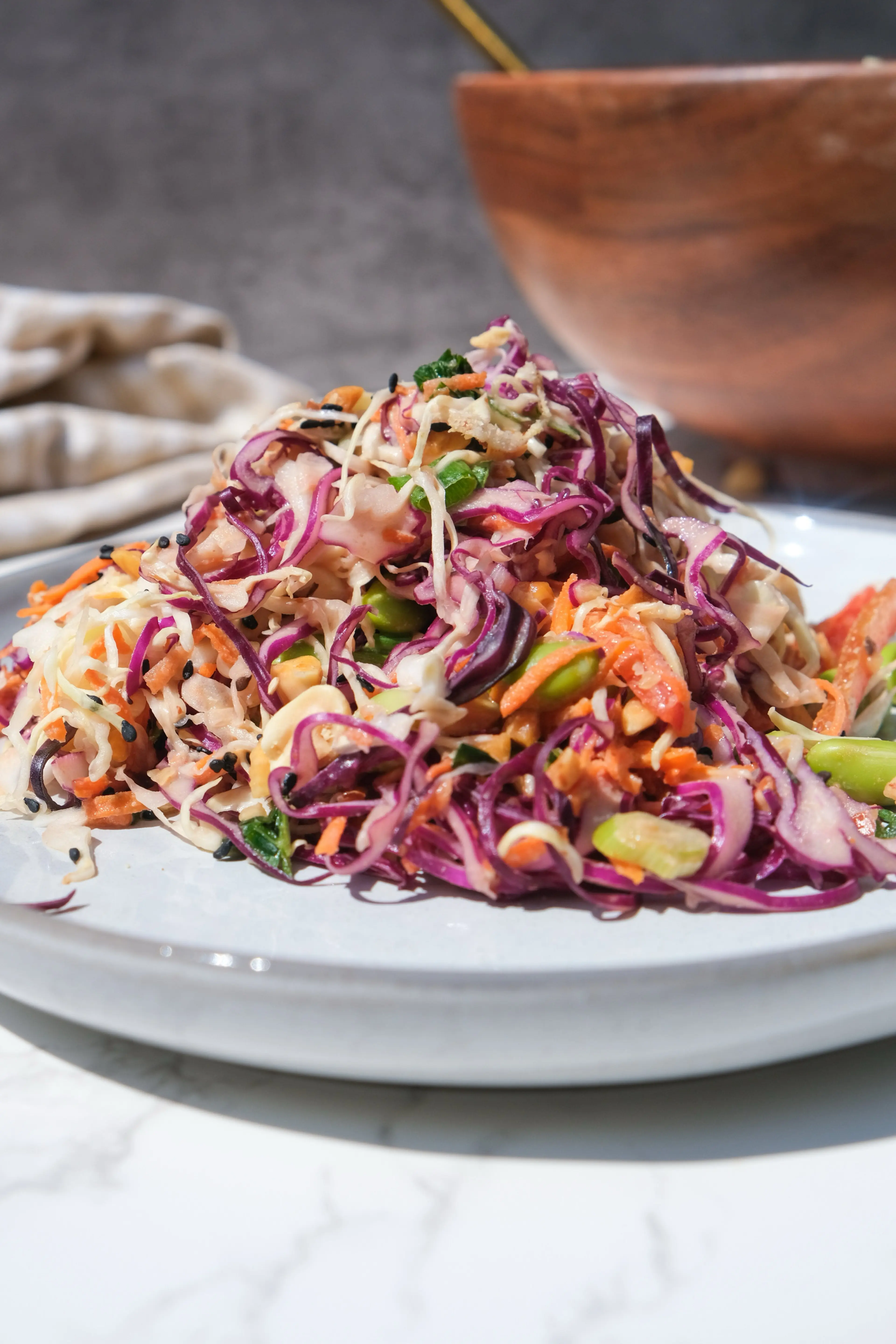 Thai-Inspired Coleslaw with Peanut Sauce