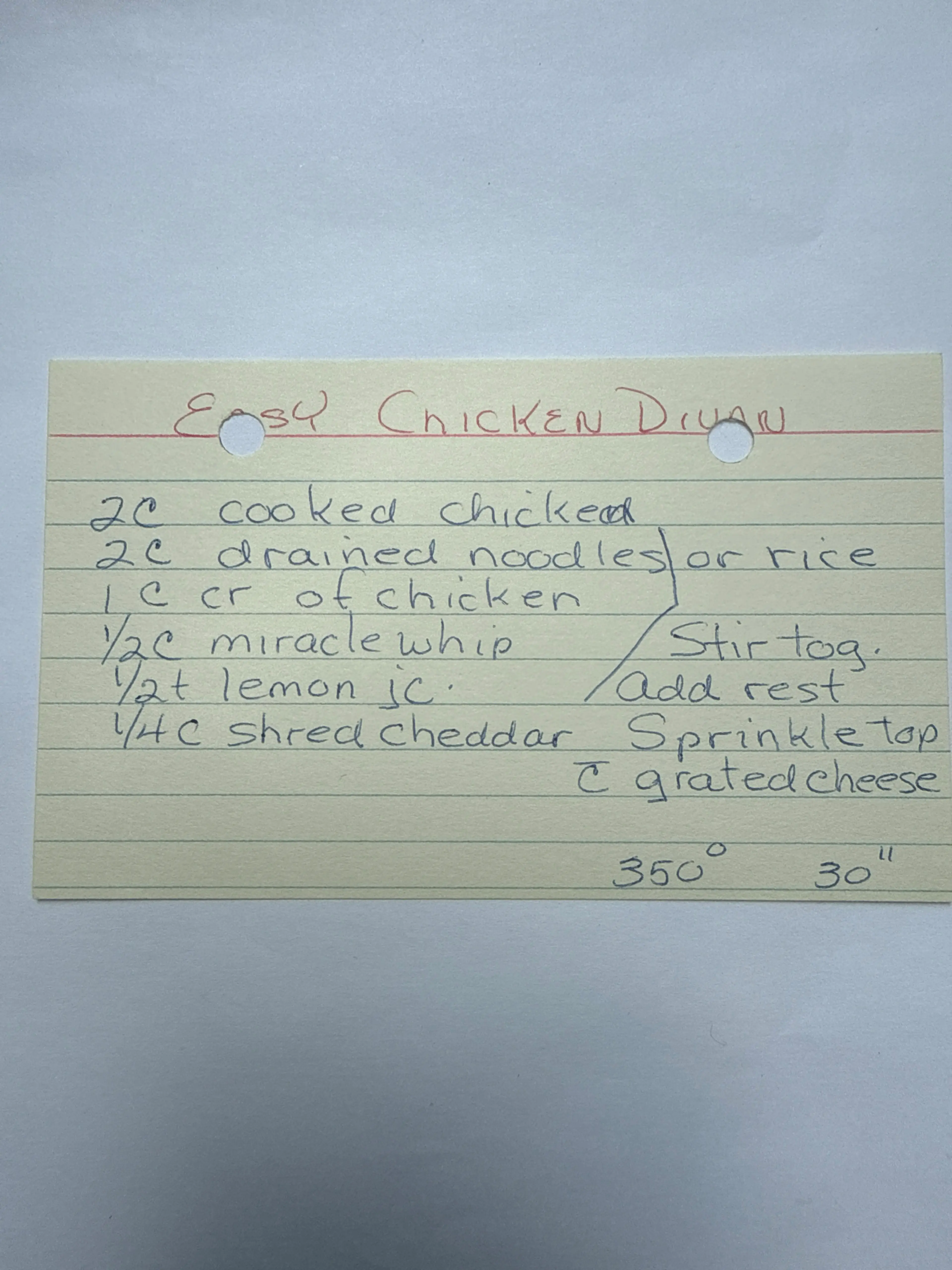 Easy Chicken Divan