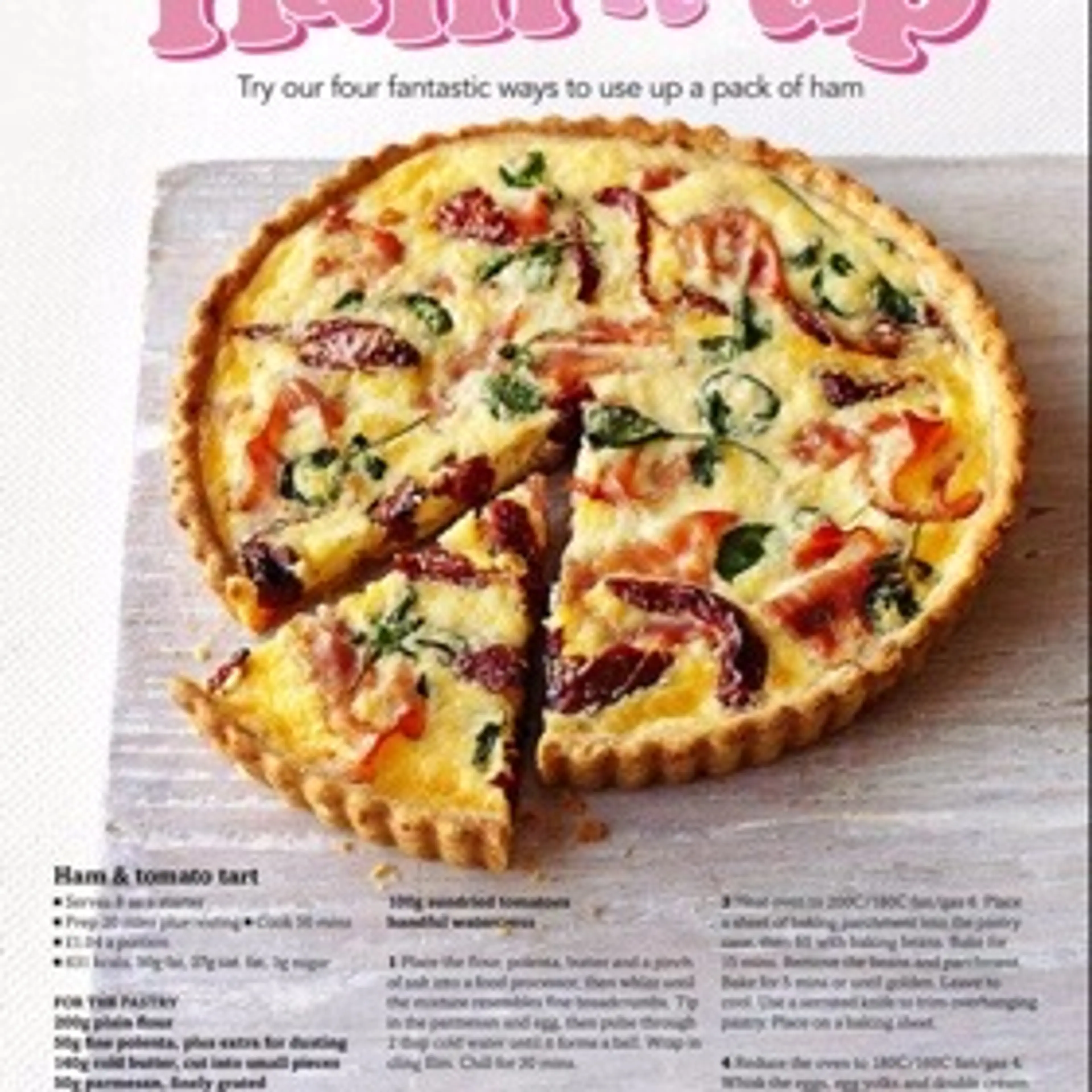 Ham tomato tart