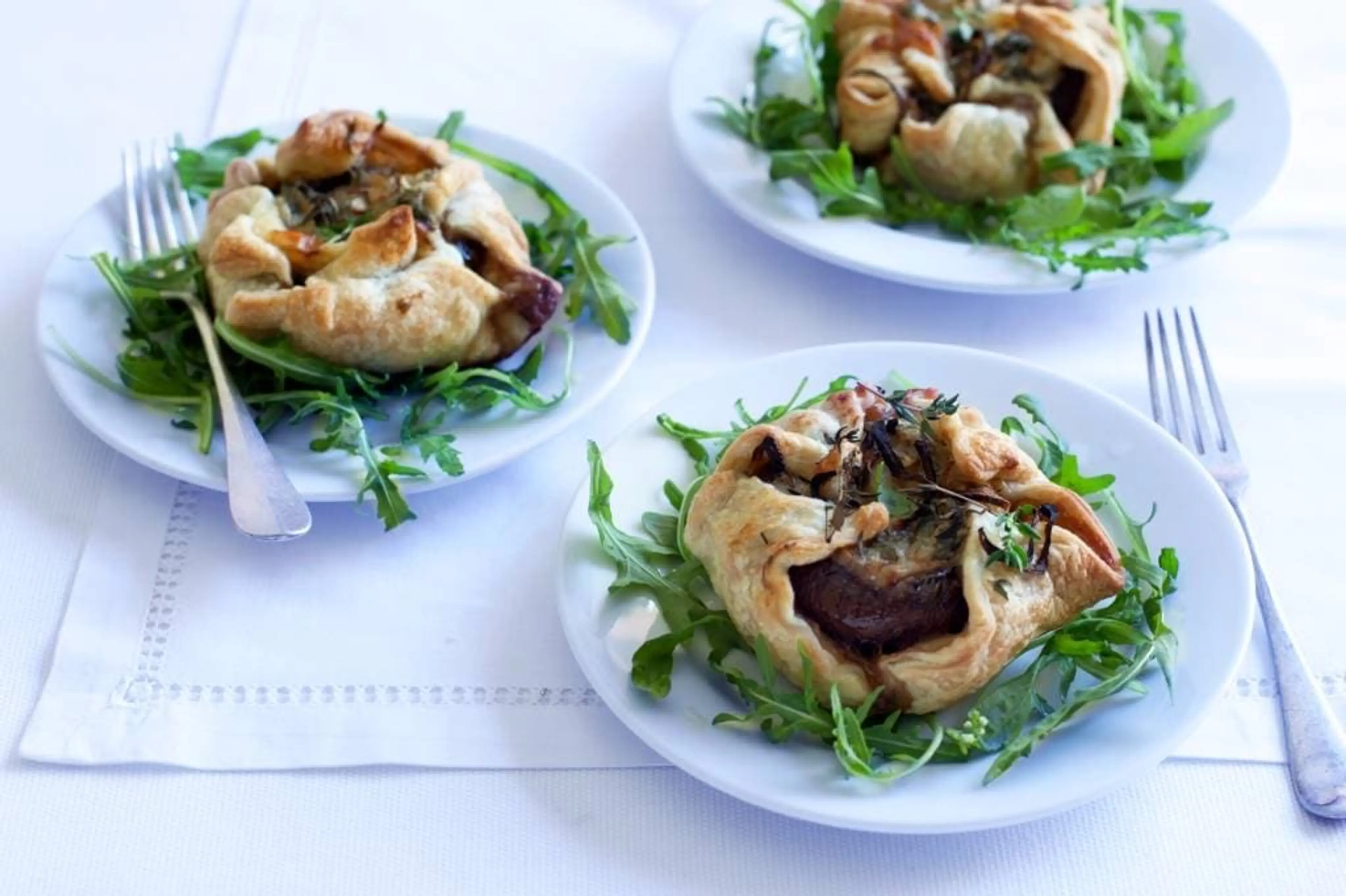 Bladerdeeg Portobello gevuld met Brie