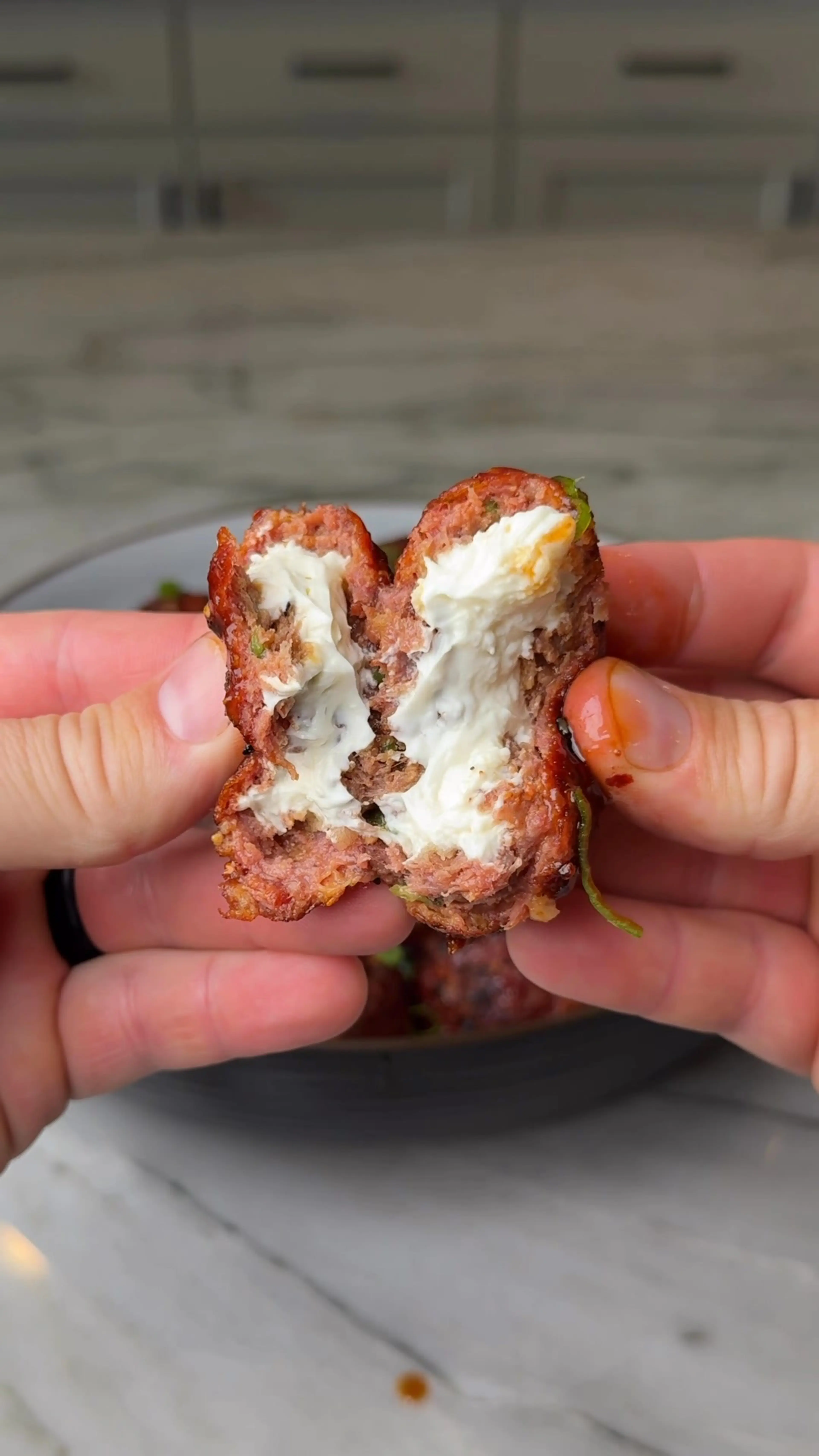 Smoked Jalapeño Popper Meatballs