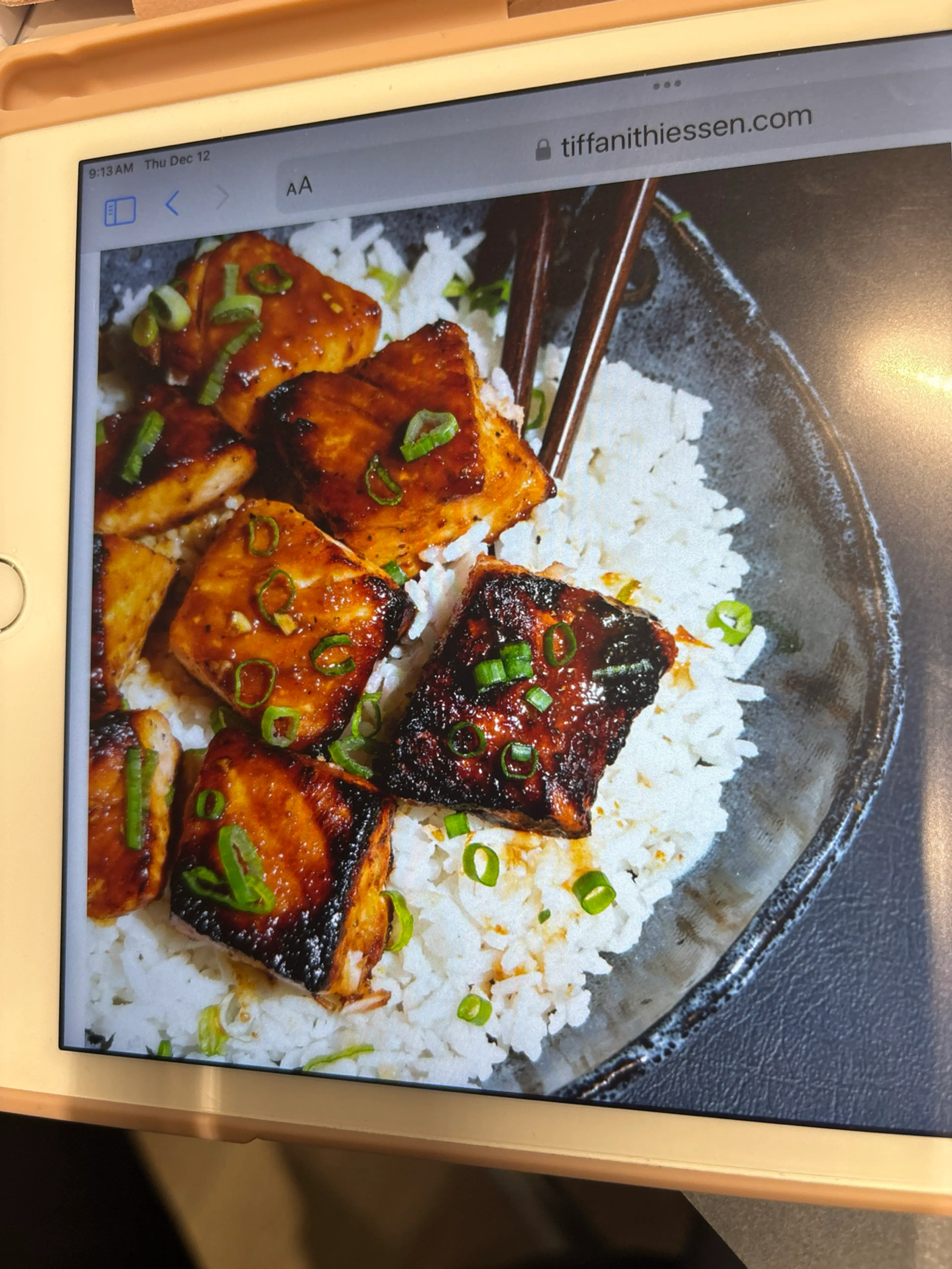 MISO HONEY SALMON SKEWERS WITH COCONUT RICE